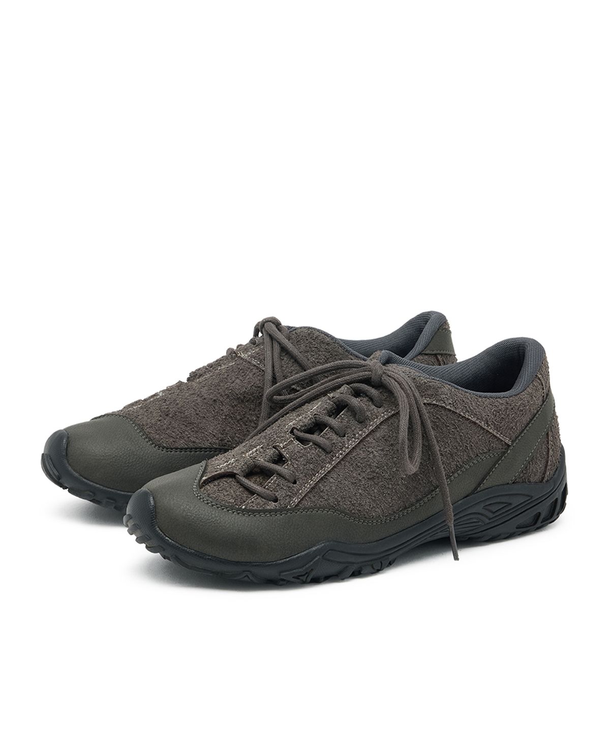 네거티브쓰리(NEGATIVETHREE) Curved Lace No.2 Sneakers_Buffalo Charcoal