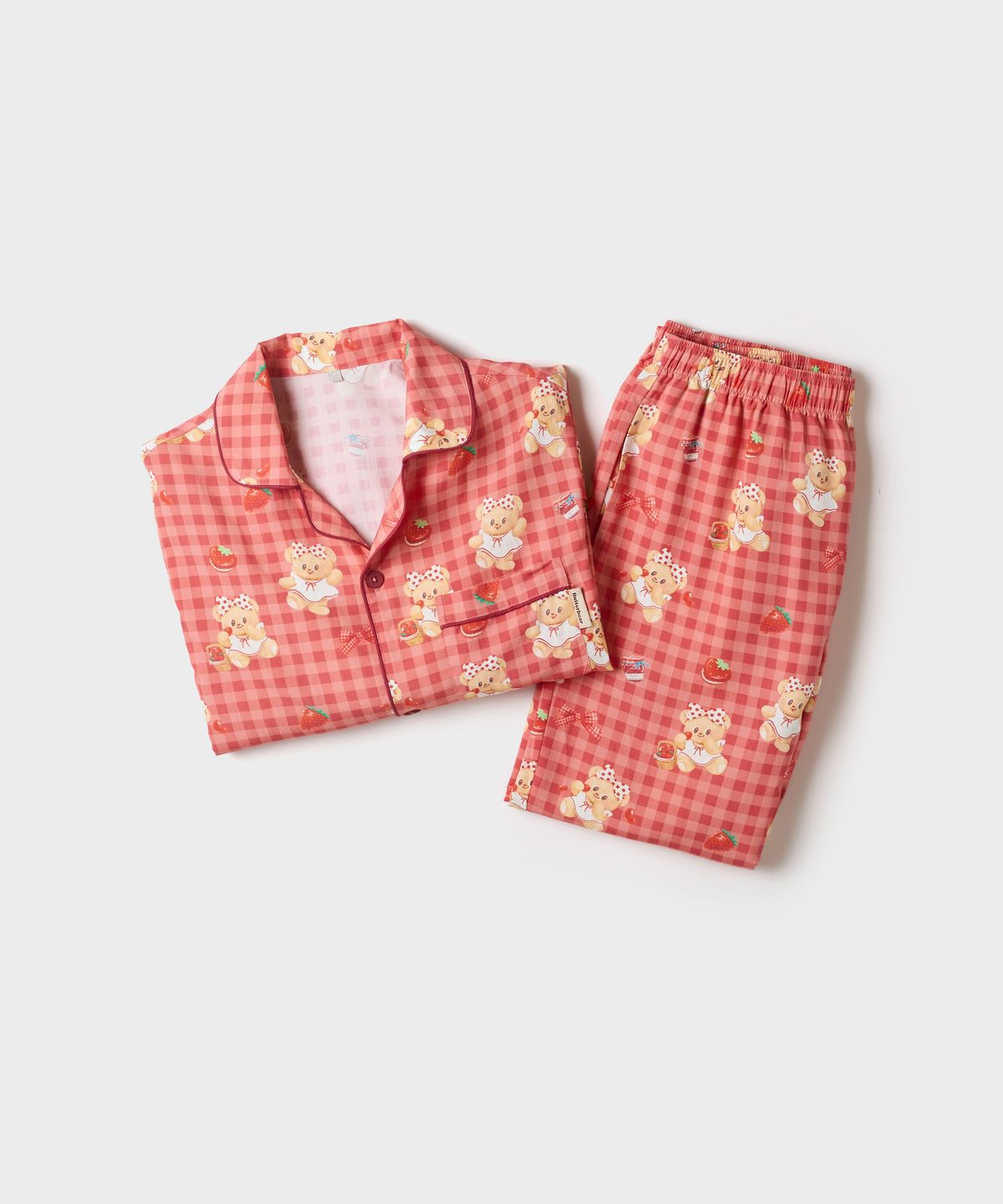 스파오(SPAO) [버터베어] 긴팔 파자마(Red)_SPPPG49U15