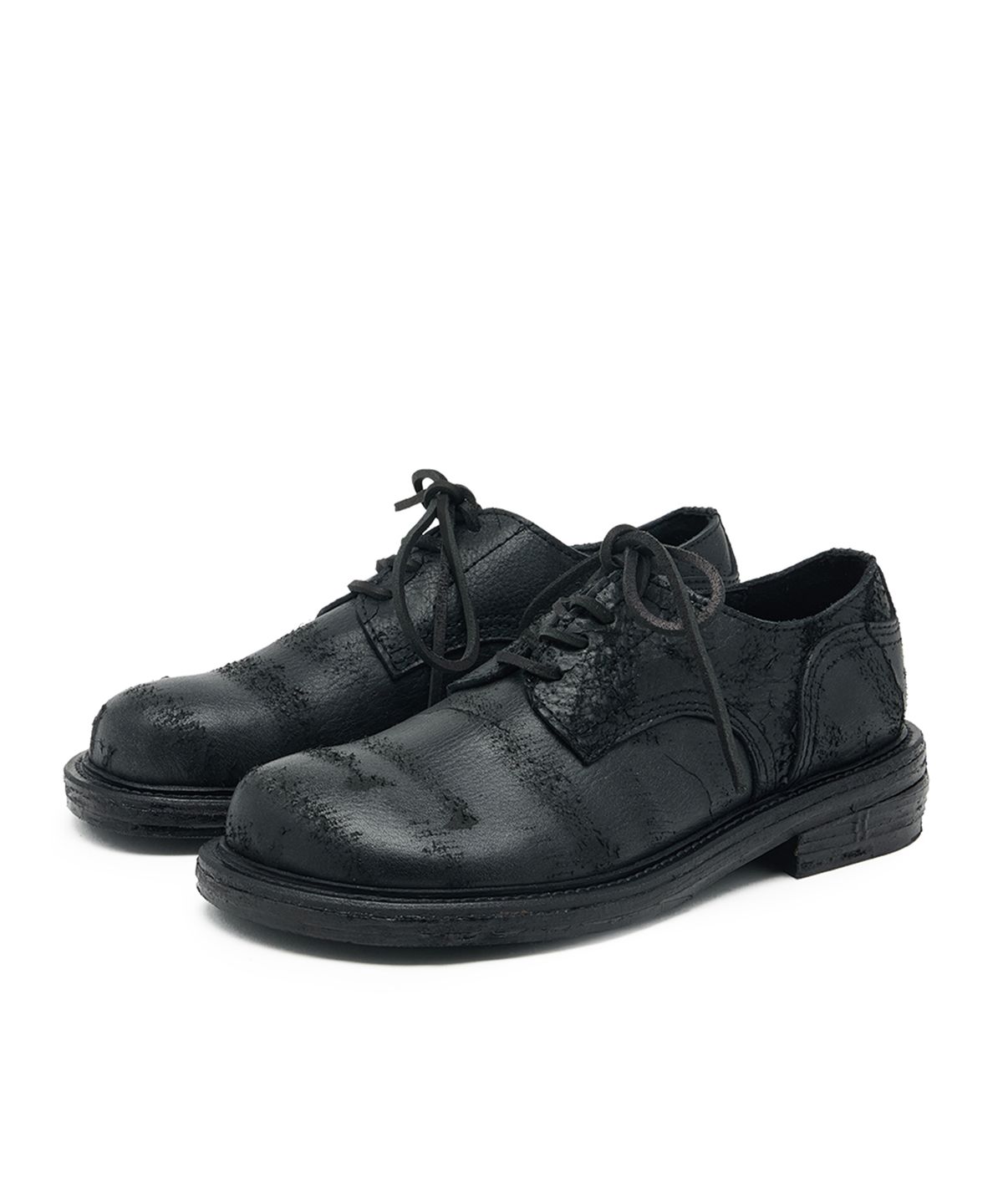 네거티브쓰리(NEGATIVETHREE) Moto Derby Shoe_Dust Black