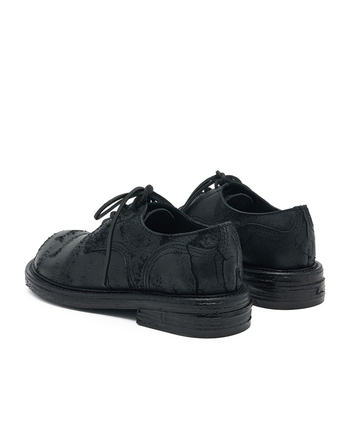 네거티브쓰리(NEGATIVETHREE) Moto Derby Shoe_Dust Black