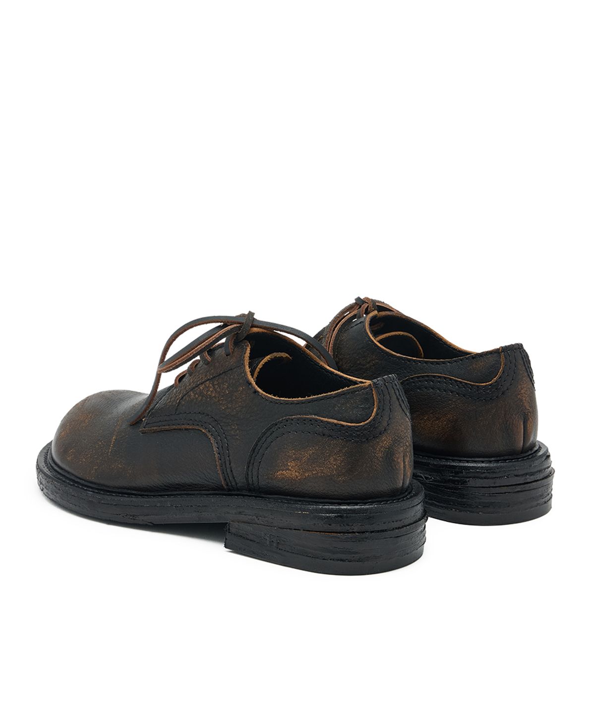 네거티브쓰리(NEGATIVETHREE) Moto Derby Shoe_Rub Off Brown
