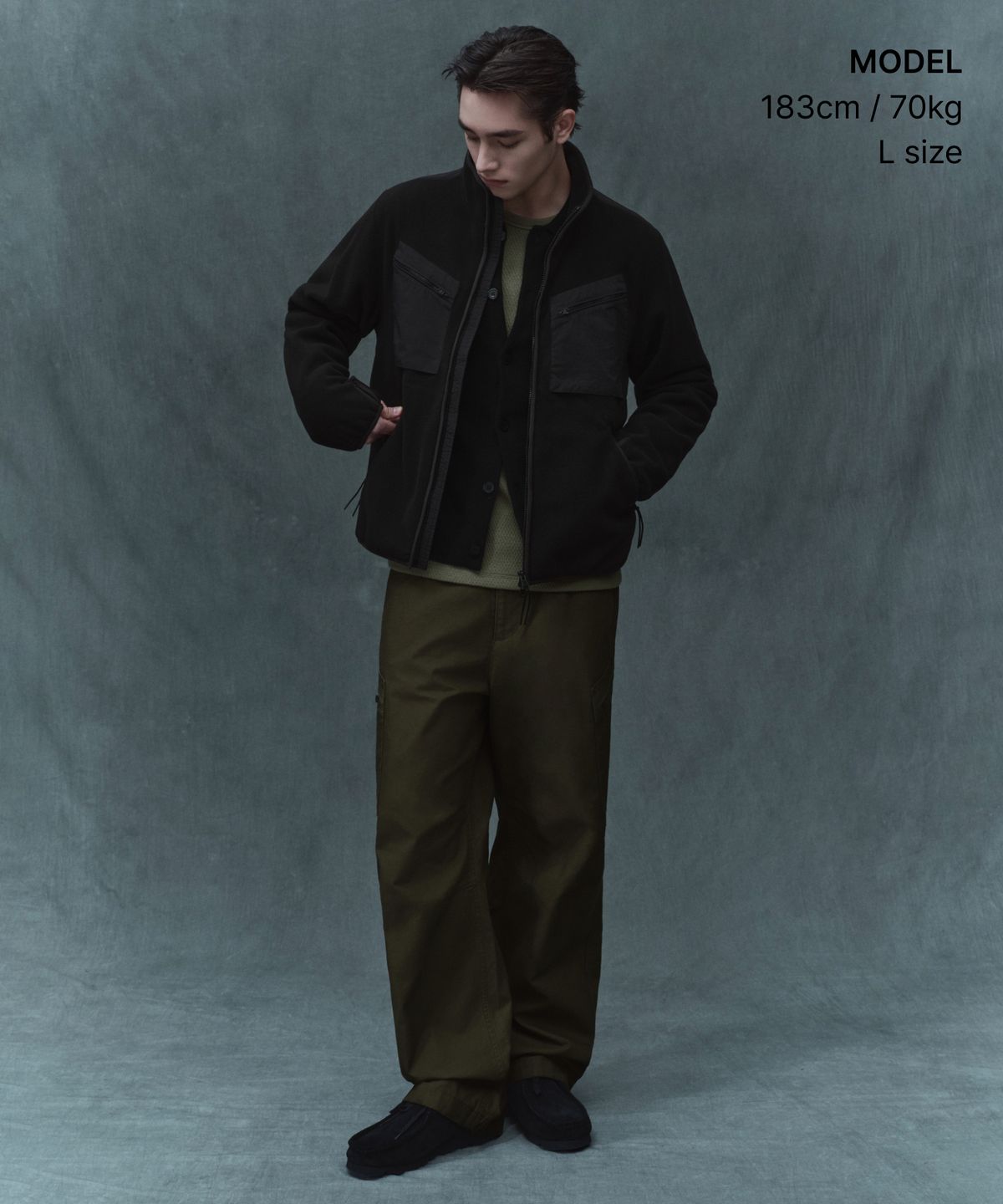 무신사 스탠다드(MUSINSA STANDARD) [알레산드로 푼제티] 아비스 폴라 플리스 재킷 [블랙]