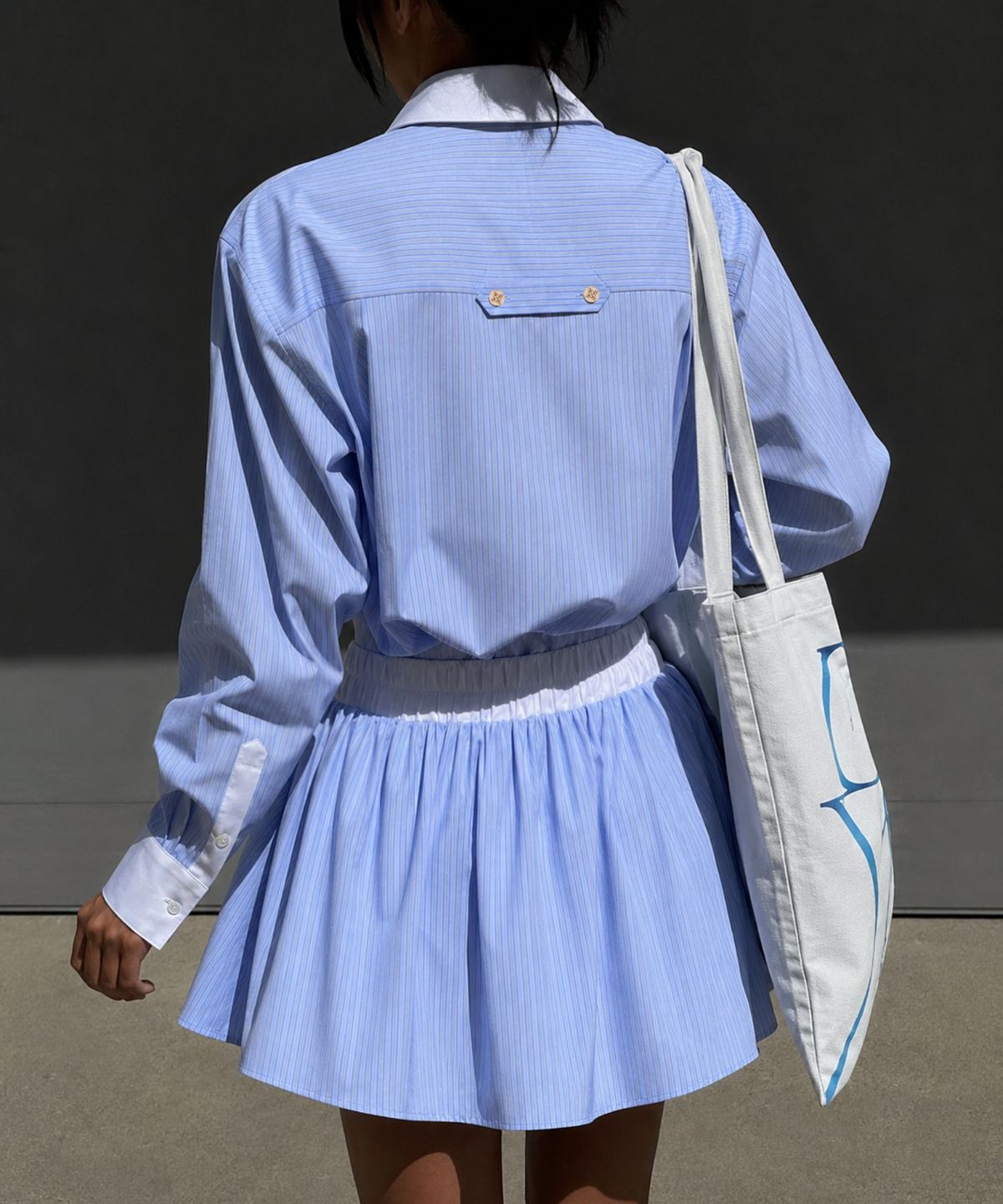 블랙크러쉬(BLACRUSH) [YOEL여성]Riviera Stripe Long Shirt