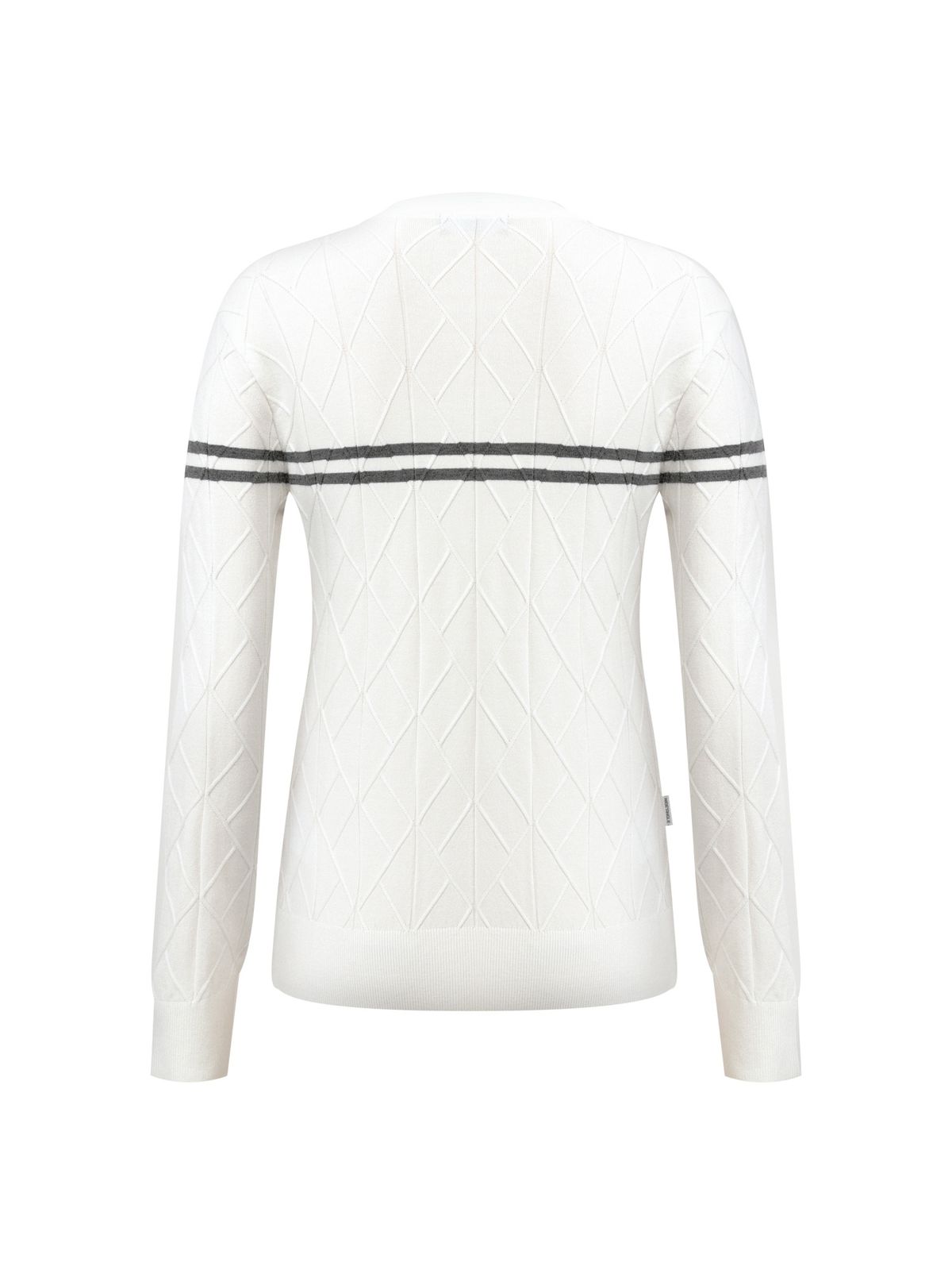 와이드앵글(WIDEANGLE) TO 변형 아가일 조직 라운드넥 L_Off White