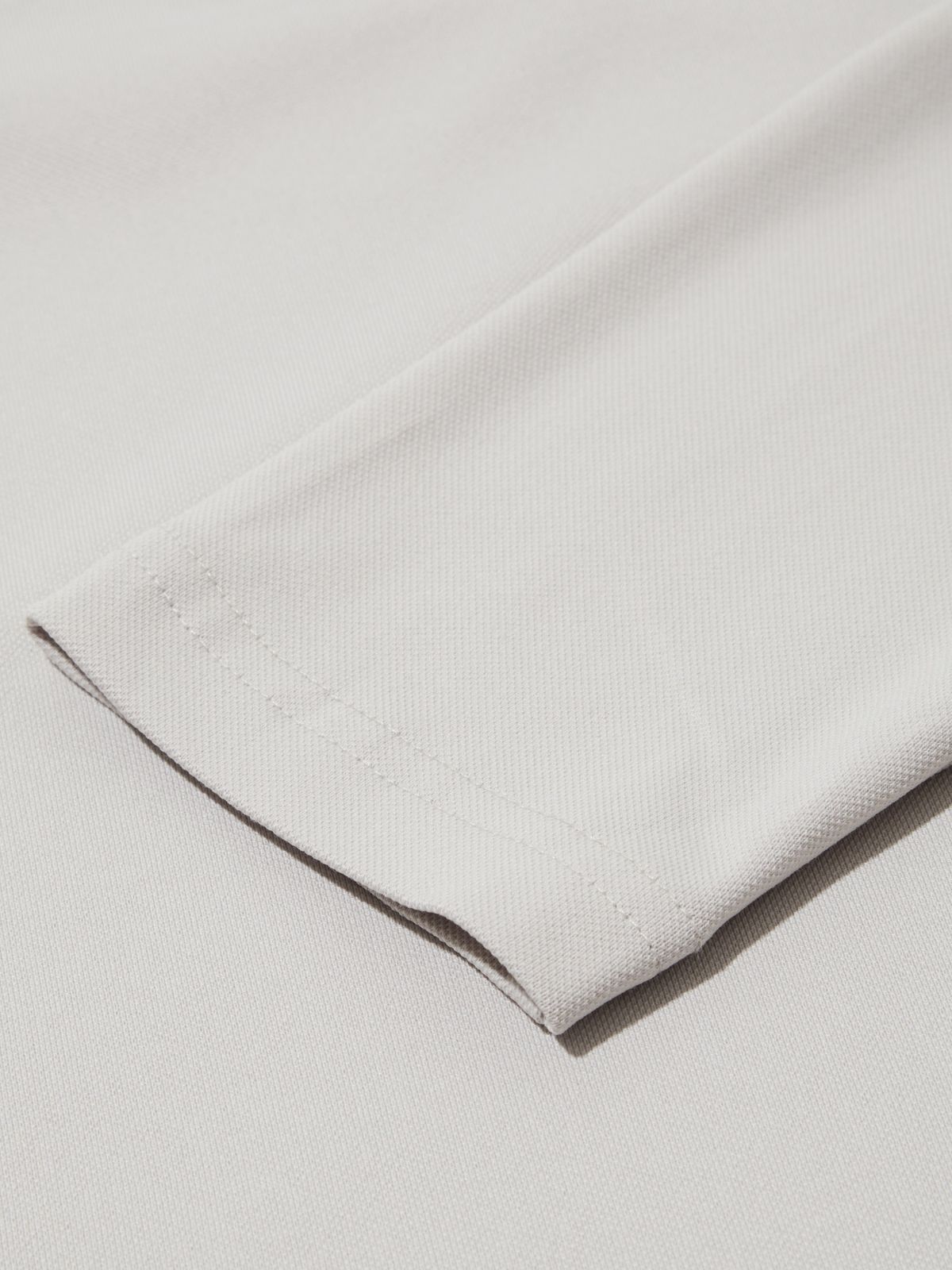 와이드앵글(WIDEANGLE) CO 소매 포인트 피케 카라 티셔츠 M_WARM GREY