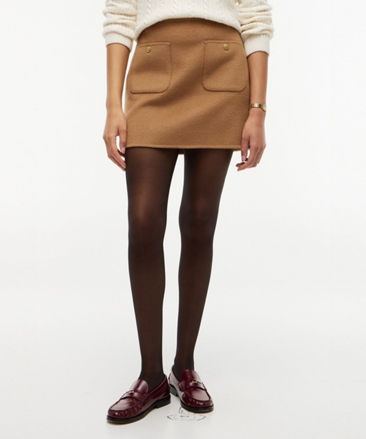 타미힐피거(TOMMY HILFIGER) 울 블렌드 클래식 A라인 스커트 (T22G7WSC052WT1GWA)