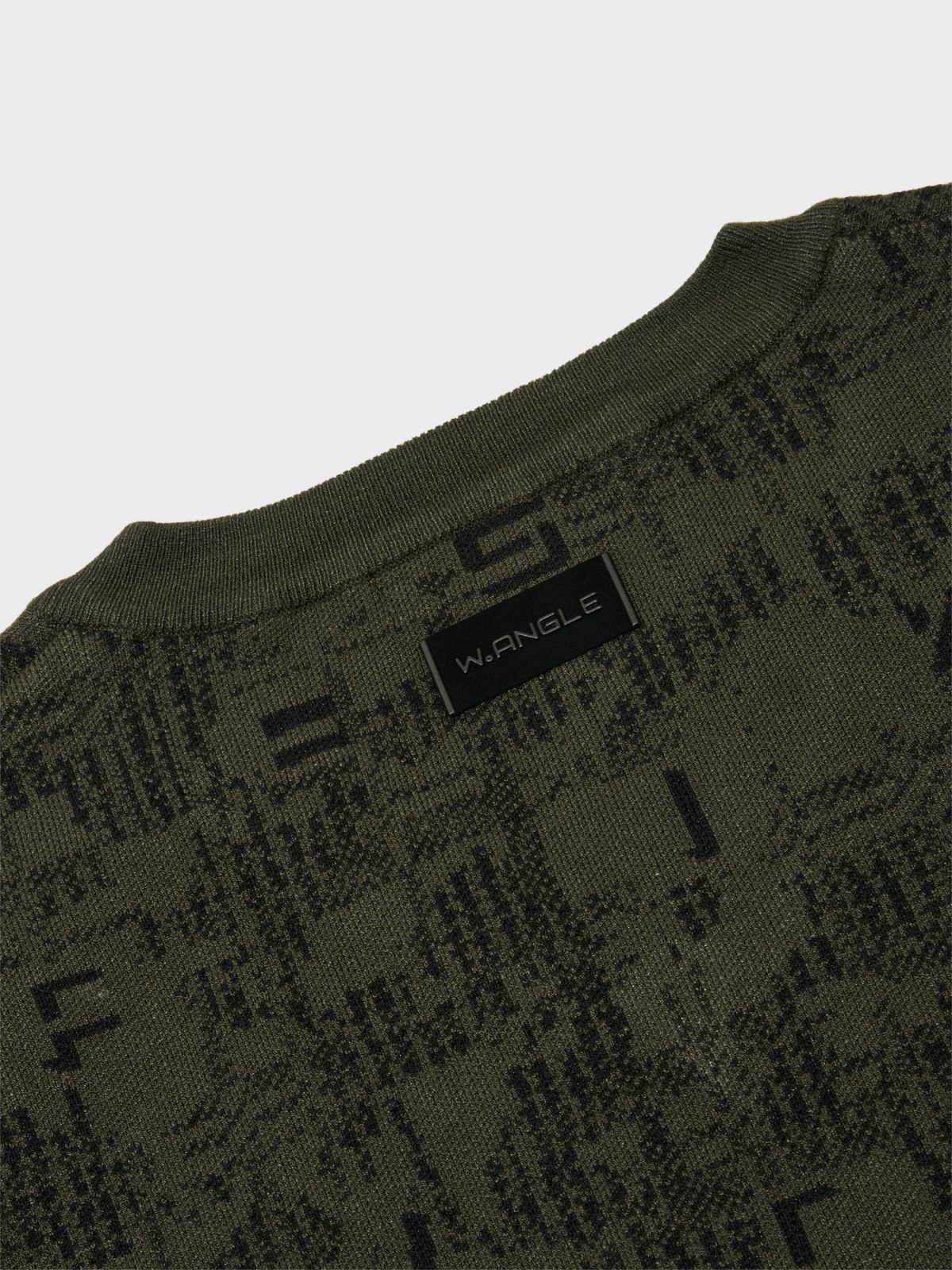 와이드앵글(WIDEANGLE) TO 패턴 브이넥 스웨터 베스트 M_Khaki