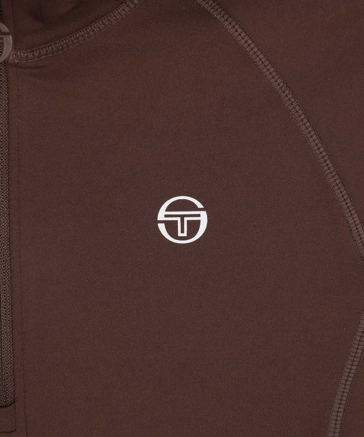 세르지오 타키니(SERGIO TACCHINI) W 마시멜로우 기모 슬림 후디 하프집 (D.Brown)