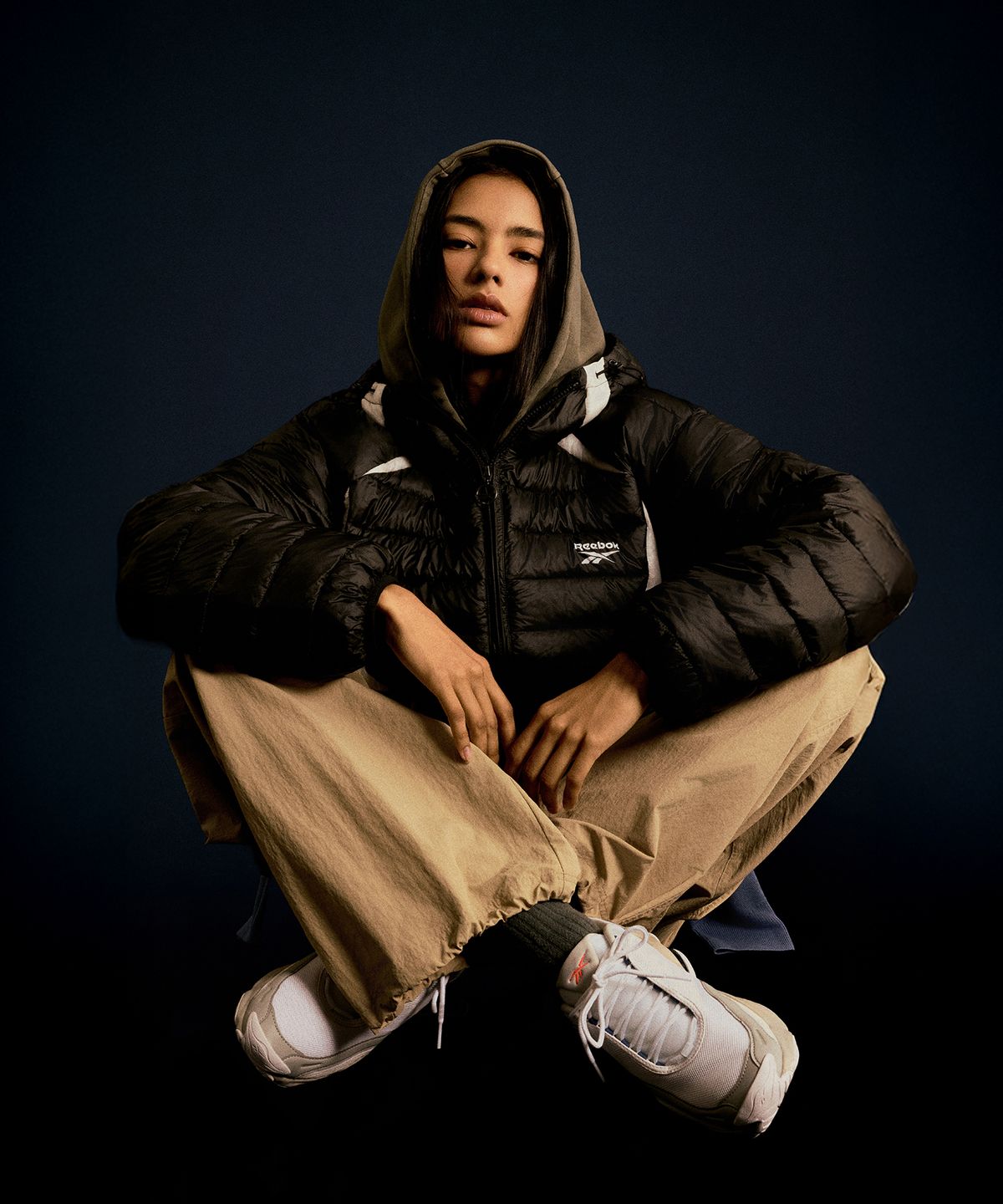 리복(REEBOK) DMX AIR 패딩 - 쉐도우 블랙