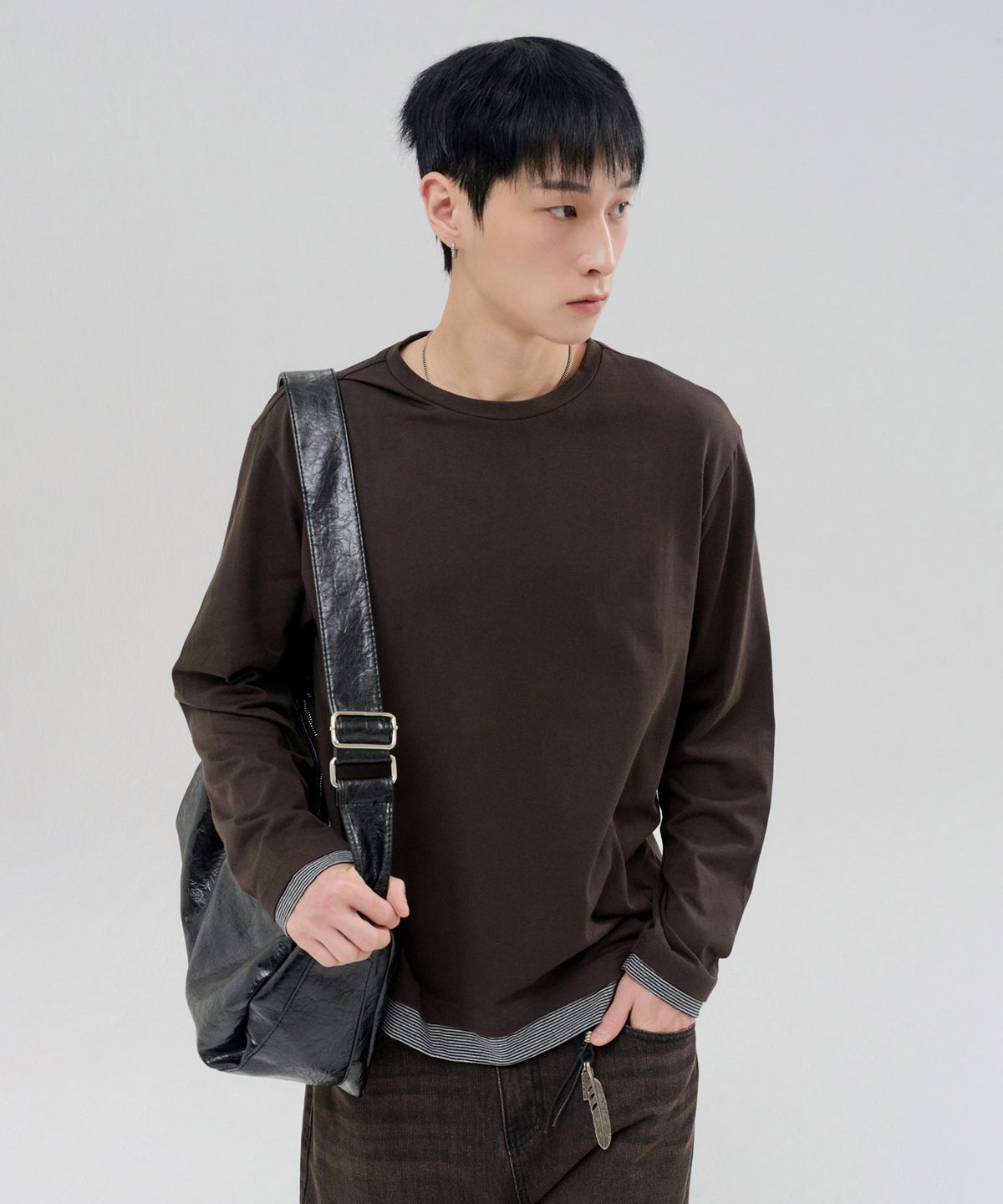 체이스컬트(CHASECULT) 남성 레이어드 긴팔 티셔츠-FERK5111B08