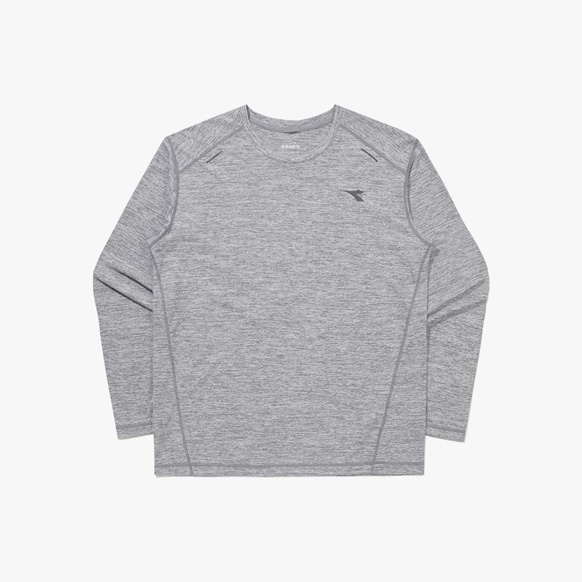 디아도라(diadora) 플루이드 러닝 긴팔 티셔츠 MELANGE GREY