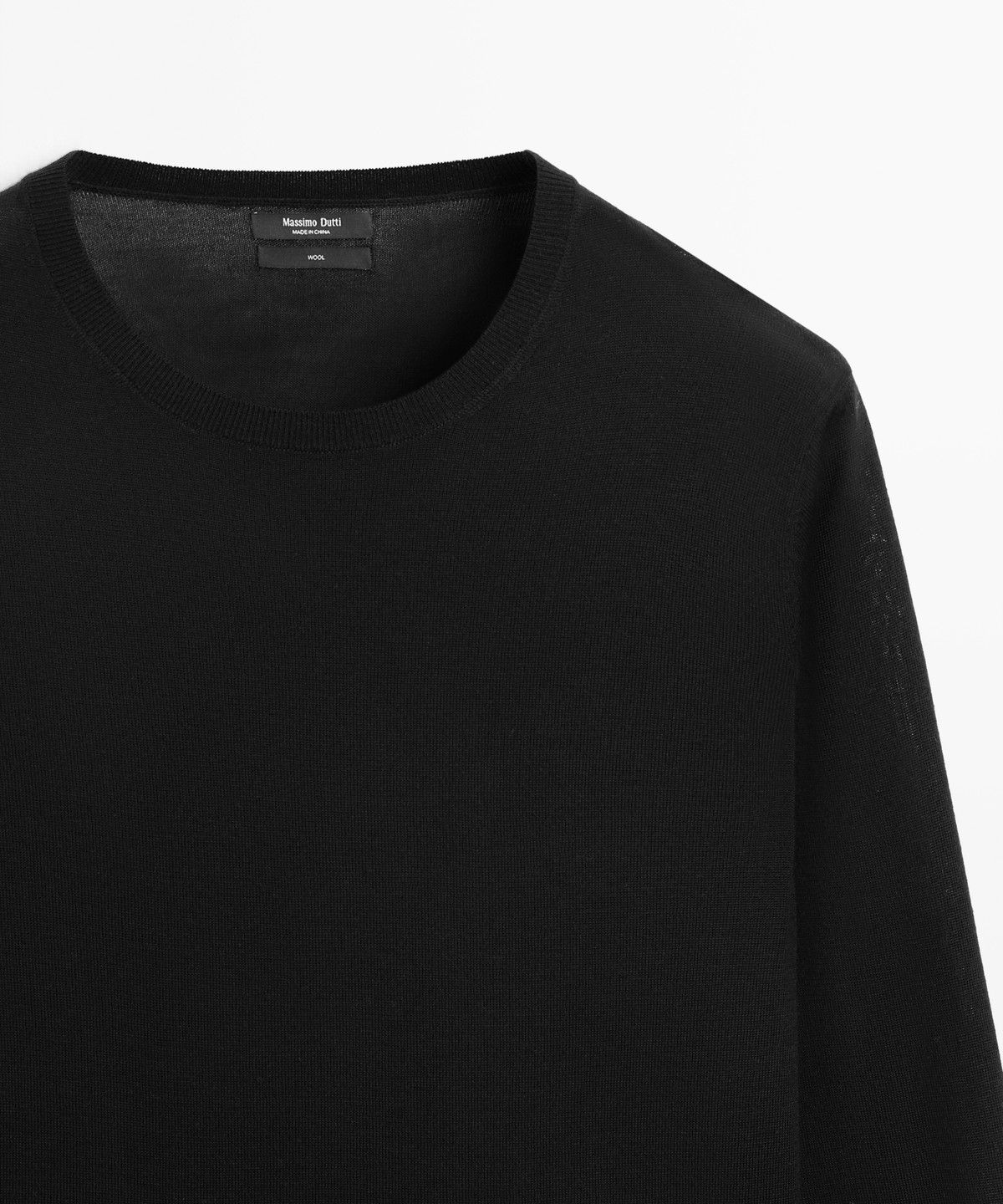 마시모두띠(MASSIMO DUTTI) 100% 울 라운드넥 니트 스웨터