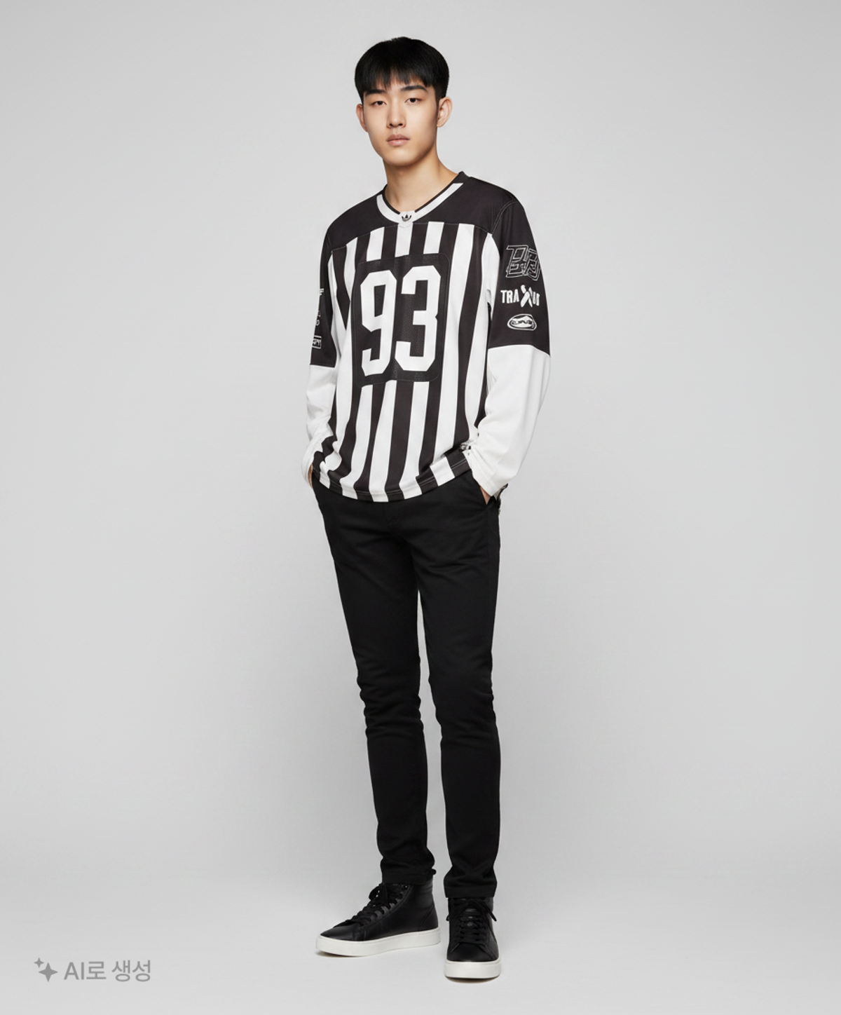 아디다스(ADIDAS) ADILENIUM 2 TEAM 93 저지 - 화이트:블랙 / JM4943 M