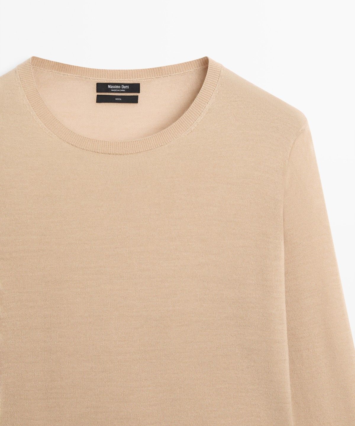마시모두띠(MASSIMO DUTTI) 100% 울 라운드넥 니트 스웨터