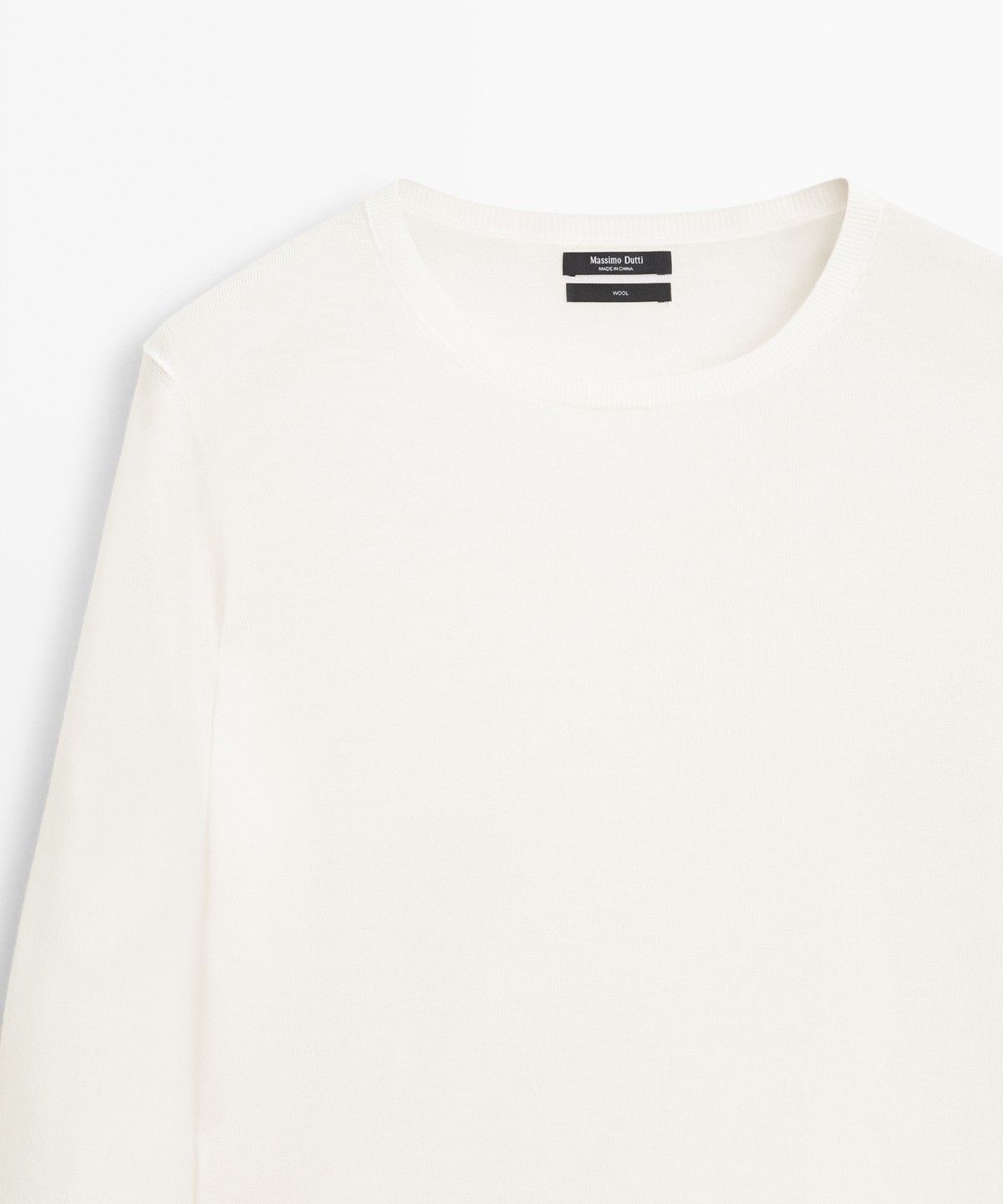 마시모두띠(MASSIMO DUTTI) 100% 울 라운드넥 니트 스웨터