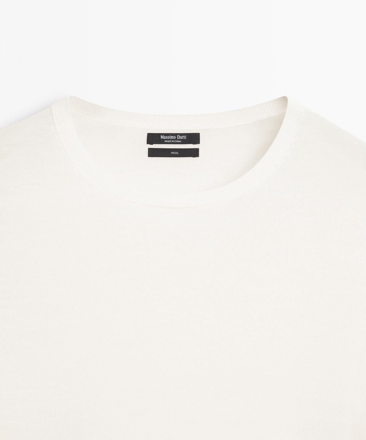 마시모두띠(MASSIMO DUTTI) 100% 울 라운드넥 니트 스웨터