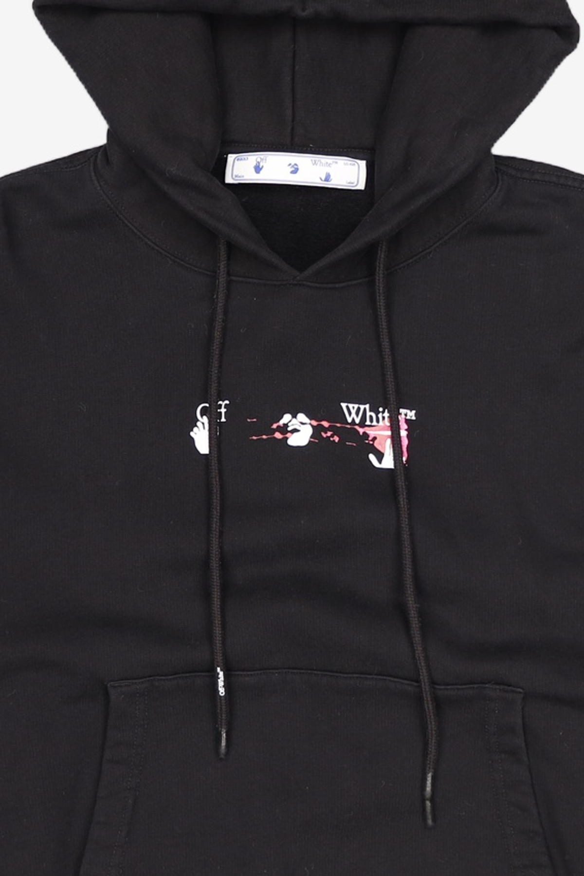 오프화이트(OFF-WHITE) 남성 아크릴 애로우 오버핏 후드 - 블랙 / OMBB037F21FLE0151032 M