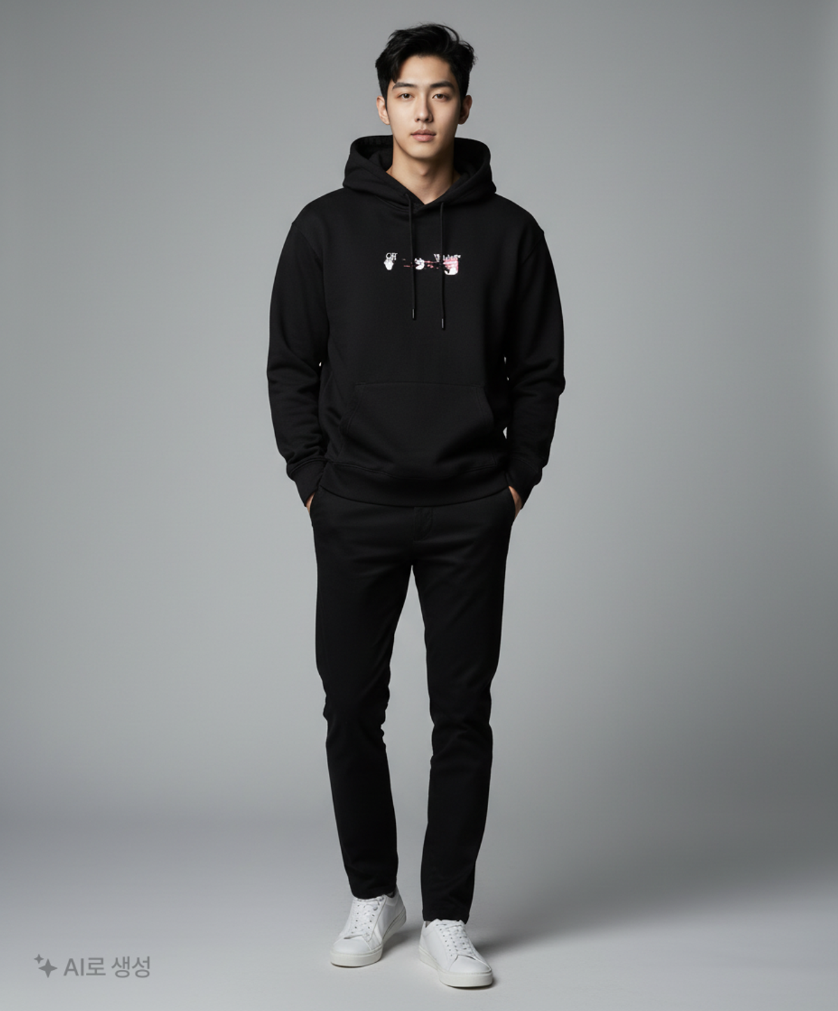 오프화이트(OFF-WHITE) 남성 아크릴 애로우 오버핏 후드 - 블랙 / OMBB037F21FLE0151032 M
