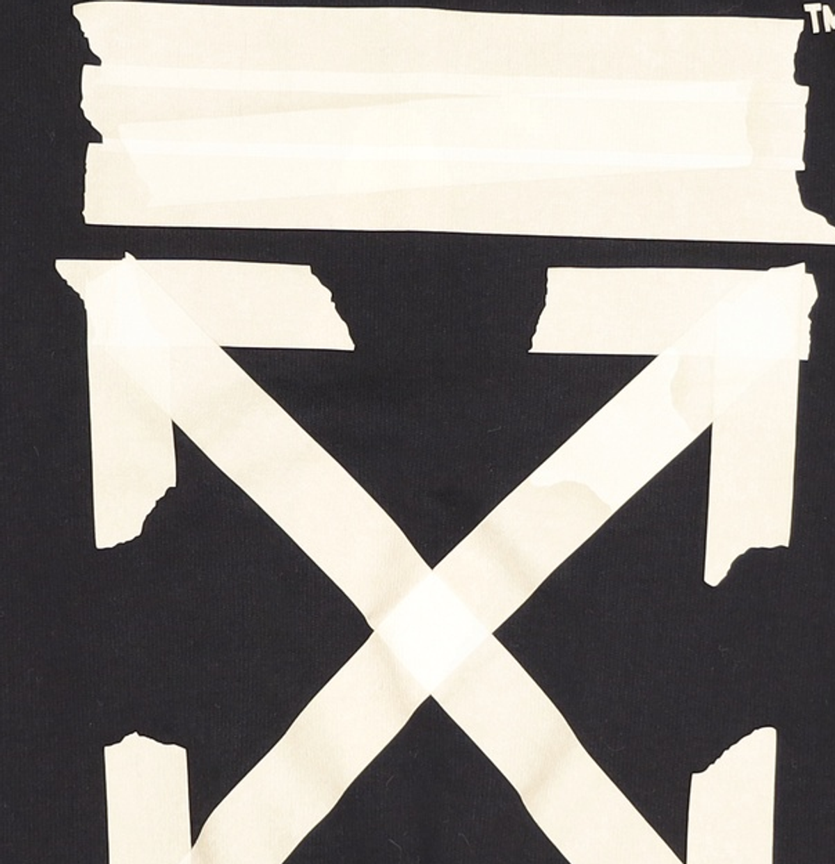 오프화이트(OFF-WHITE) 20SS 테이프 에로우 슬림 크루넥 맨투맨 M