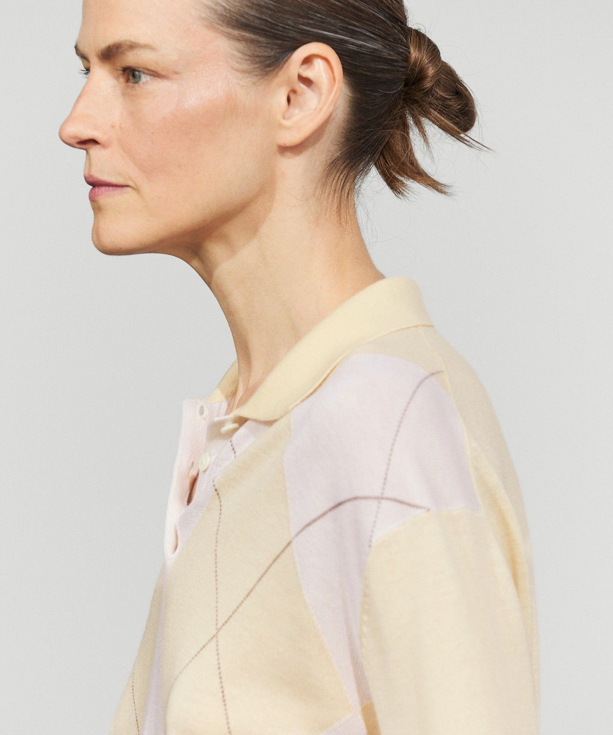 마시모두띠(MASSIMO DUTTI) 다이아몬드 폴로 니트 스웨터