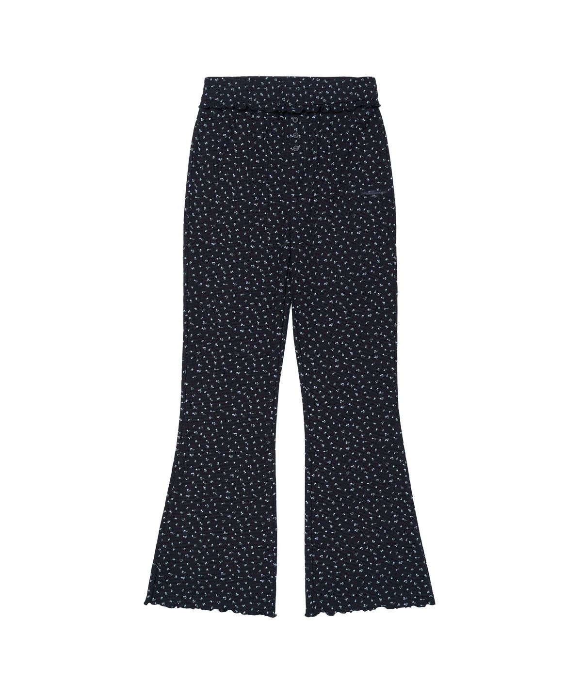 아메스 월드와이드(AMES-WORLDWIDE) CLASSIC FLOWER BOOT CUT PANTS NAVY
