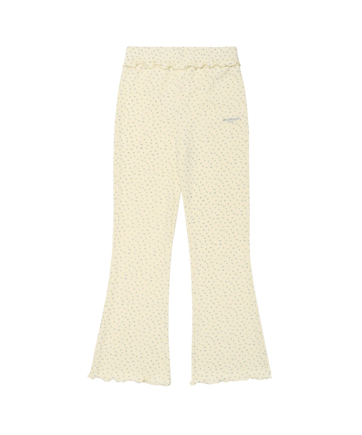 아메스 월드와이드(AMES-WORLDWIDE) CLASSIC FLOWER BOOT CUT PANTS CREAM