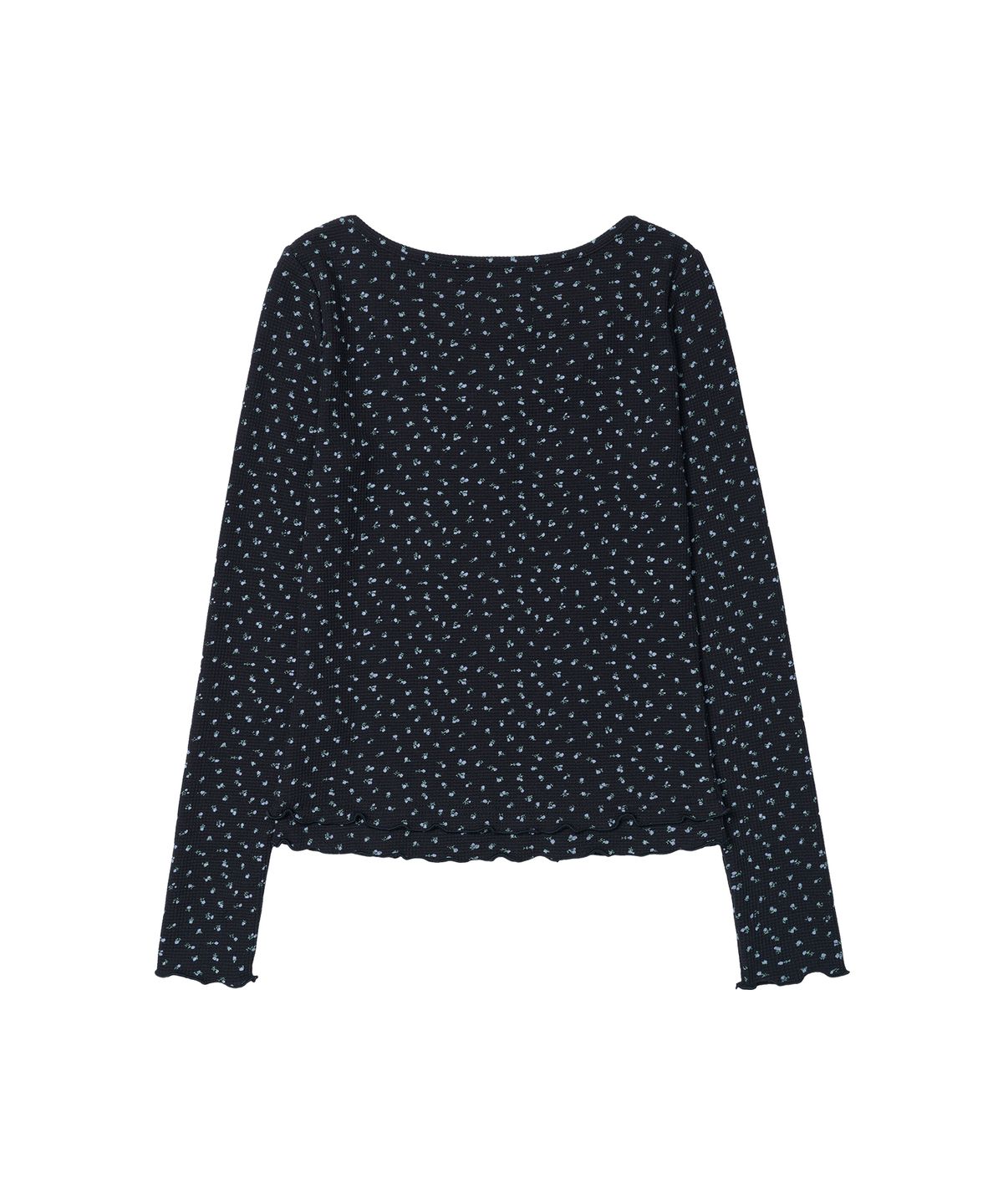 아메스 월드와이드(AMES-WORLDWIDE) CLASSIC FLOWER HENLEY NECK LS TEE NAVY