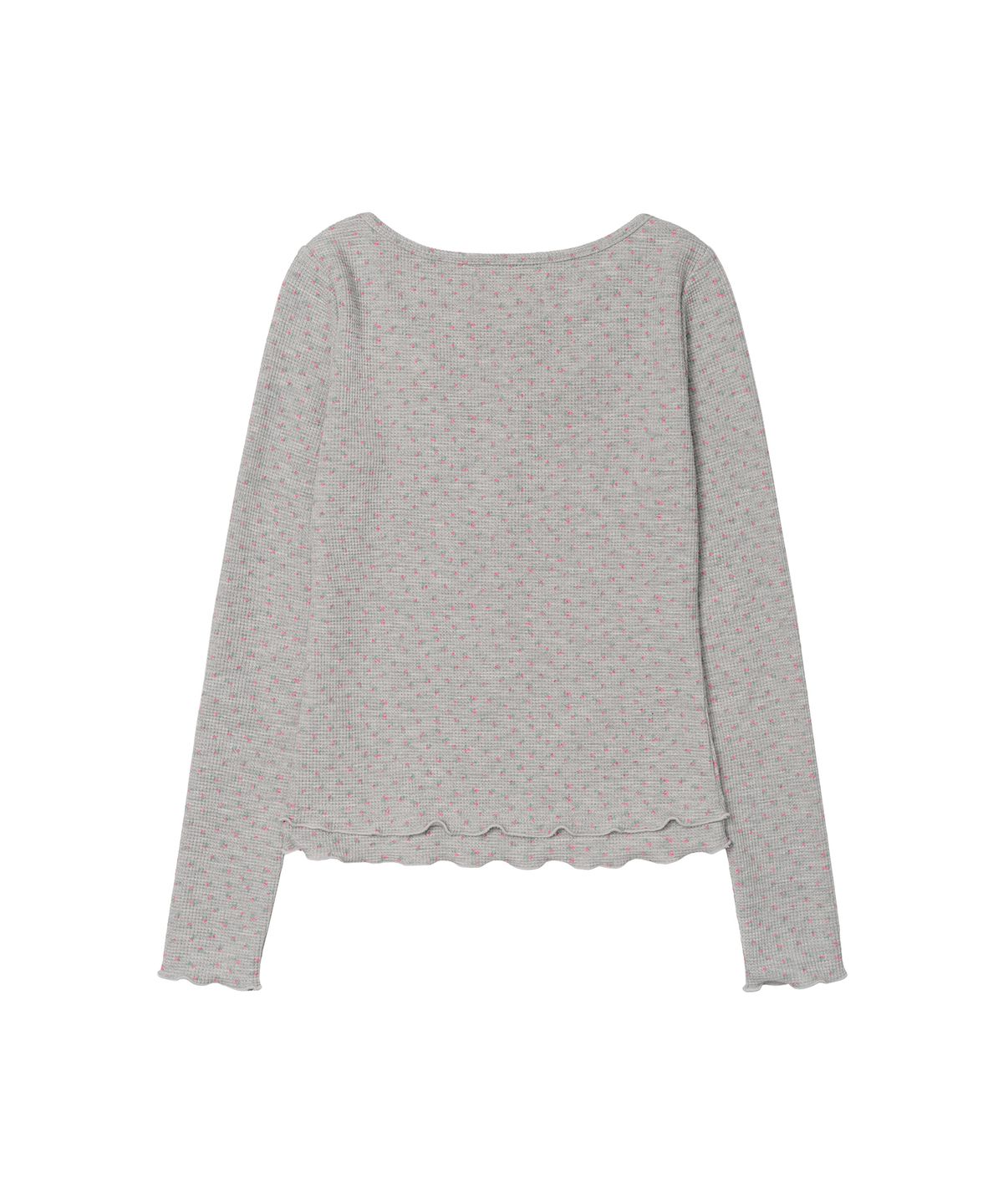 아메스 월드와이드(AMES-WORLDWIDE) CLASSIC FLOWER HENLEY NECK LS TEE GREY