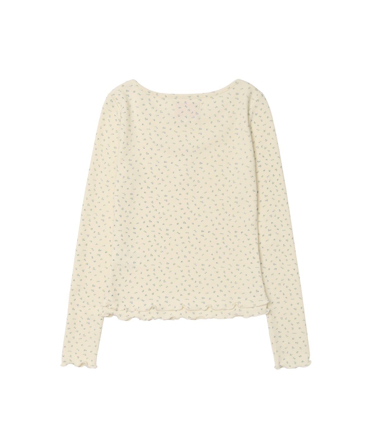 아메스 월드와이드(AMES-WORLDWIDE) CLASSIC FLOWER HENLEY NECK LS TEE CREAM