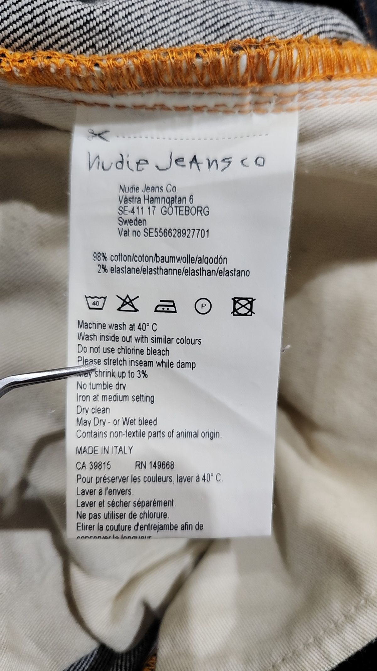 누디진(NUDIEJEANS) 청/데님 팬츠 33