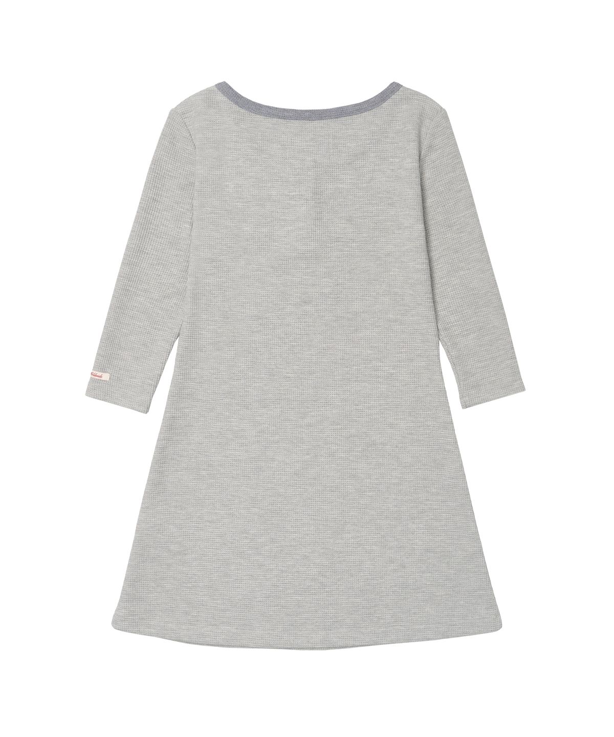 아메스 월드와이드(AMES-WORLDWIDE) CLASSIC WAFFLE HENLEY NECK DRESS GREY
