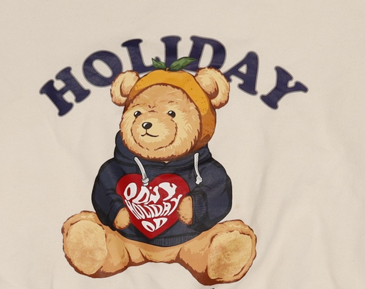 오디너리 홀리데이(ORDINARY HOLIDAY) 아일랜드하트베어맨투맨 ISLAND LOVE BEAR MTM FREE