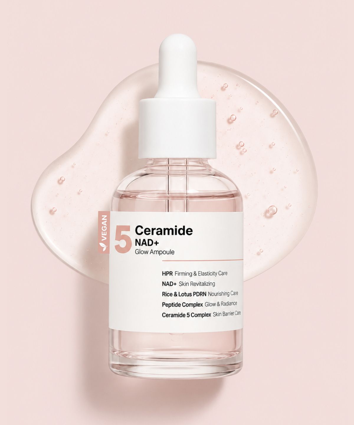 듀얼소닉(DUALSONIC) No.5 세라마이드 NAD+ 글로우 앰플 50ml 윤광 부스터
