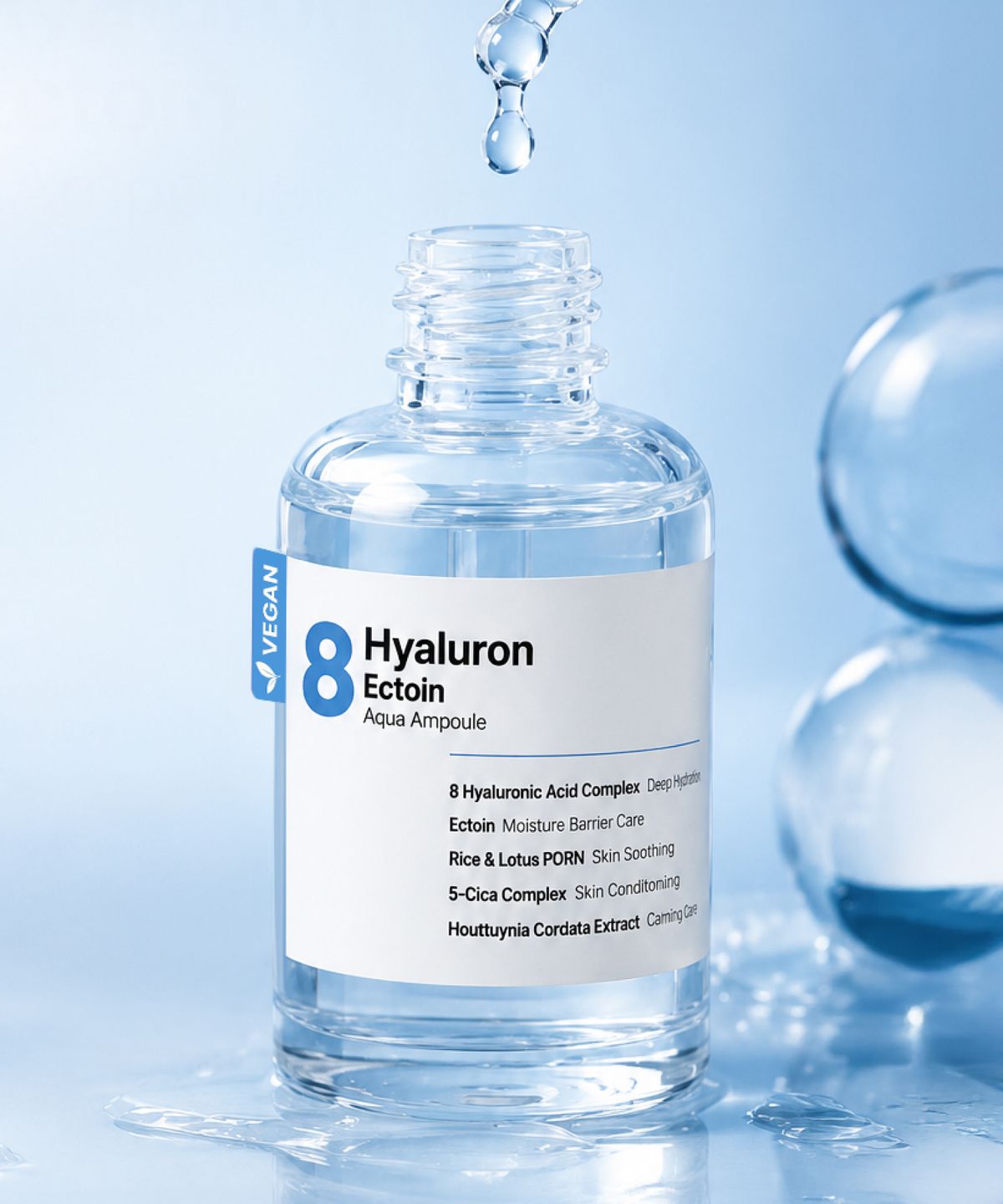 듀얼소닉(DUALSONIC) No.8 히알루론 엑토인 아쿠아 앰플 50ml 수분 충전