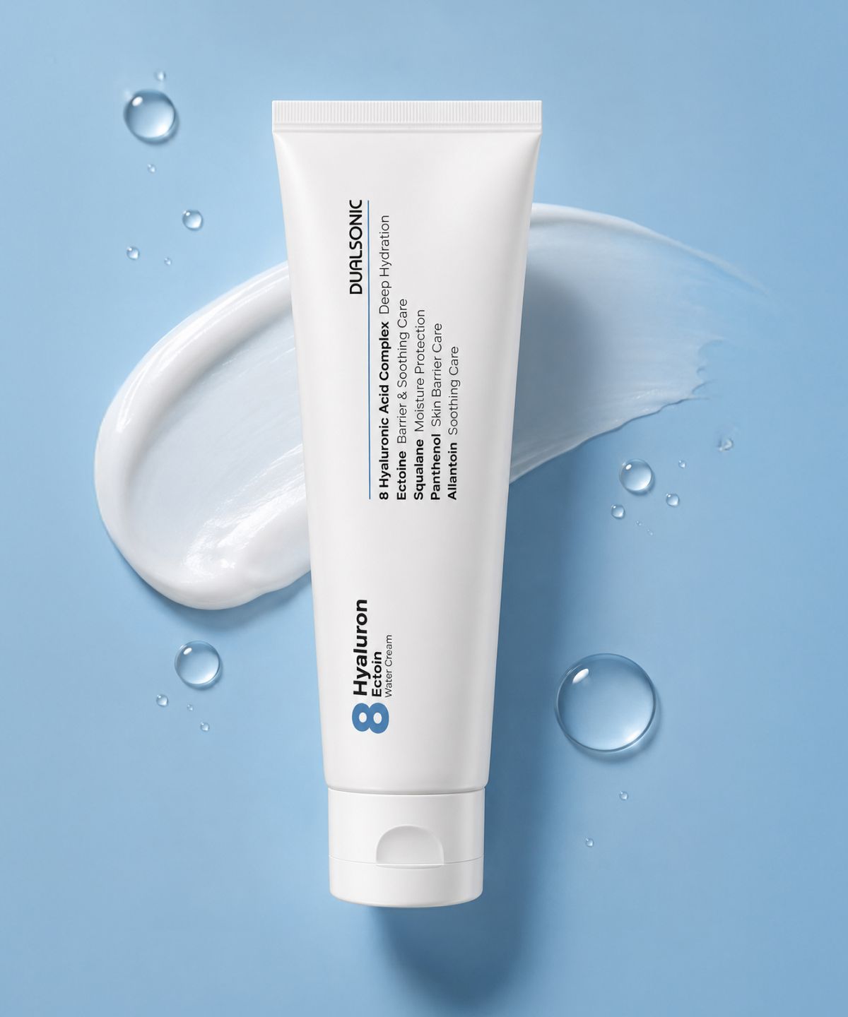 듀얼소닉(DUALSONIC) No.8 히알루론 엑토인 워터 크림 80ml 수분 광채