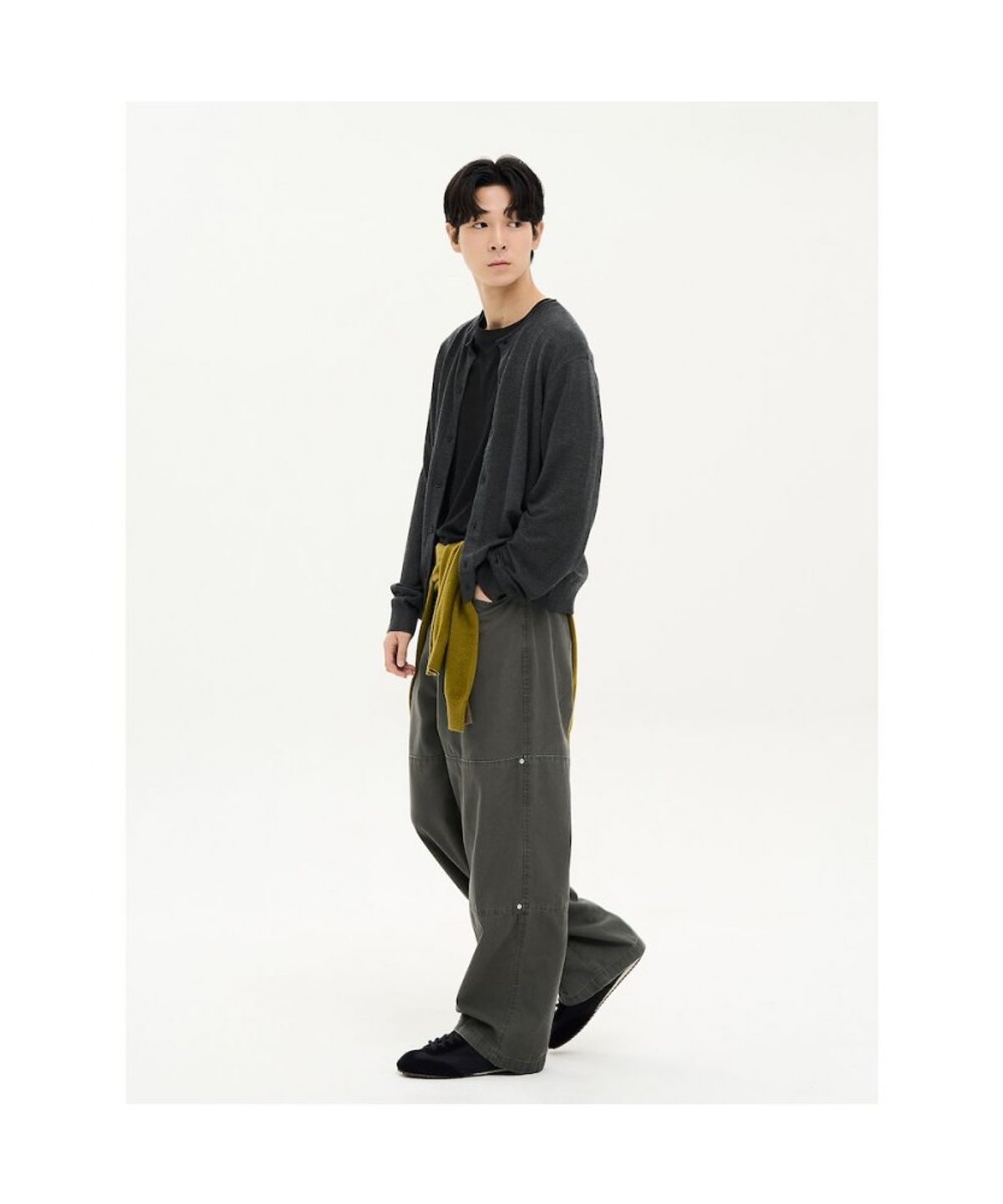 에잇세컨즈(8SECONDS) 울블렌드 파인 카디건  애쉬