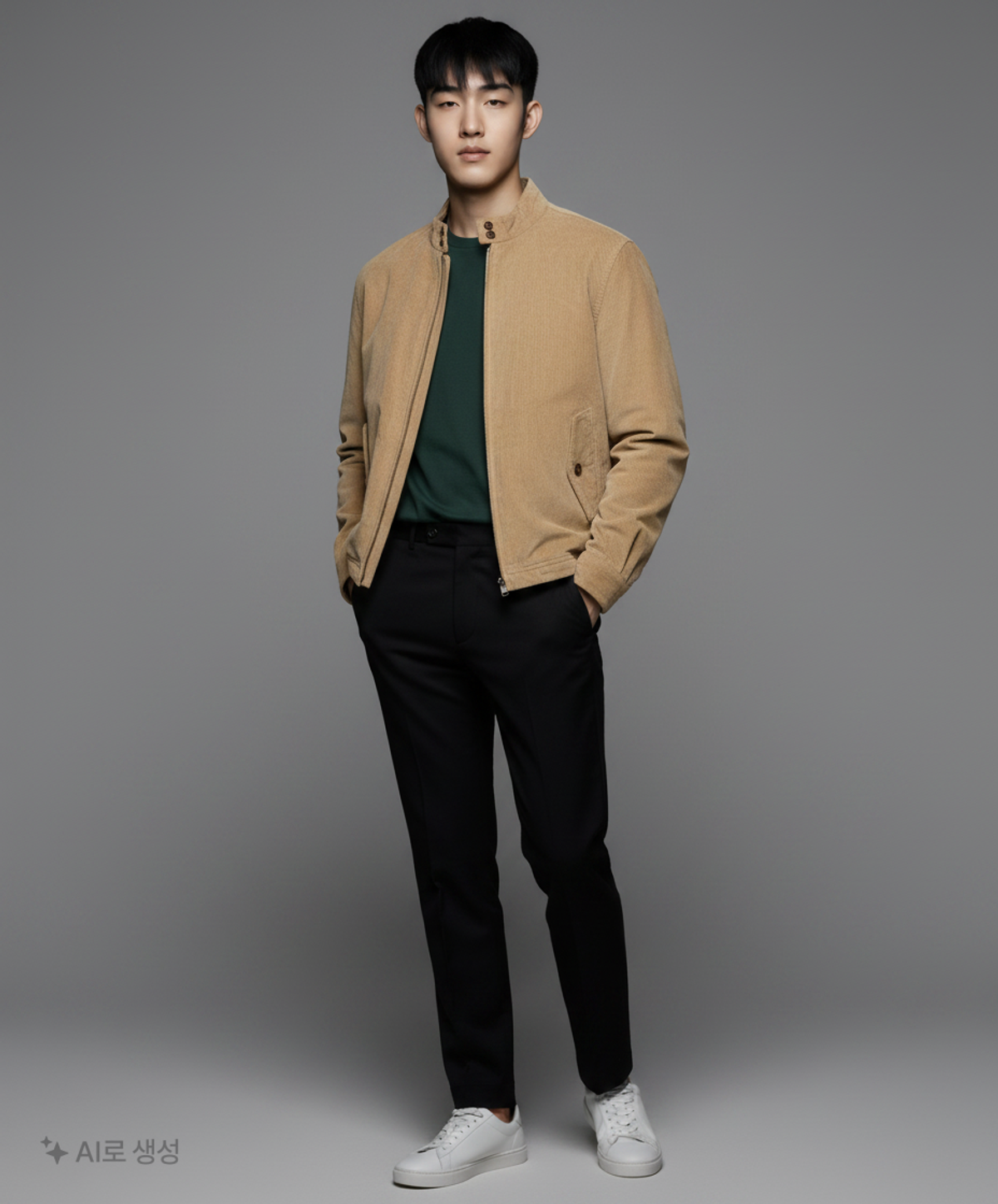 프리즘웍스(FRIZMWORKS) CORDUROY BUDDY HARRINGTON JACKET _ BEIGE M