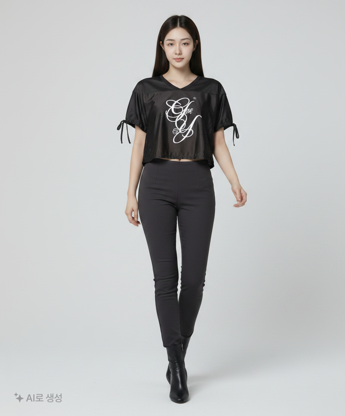 김미더영(GIMMETHEYOUNG) G_FOOTBALL LACE T_SHIRT / BLACK ONE