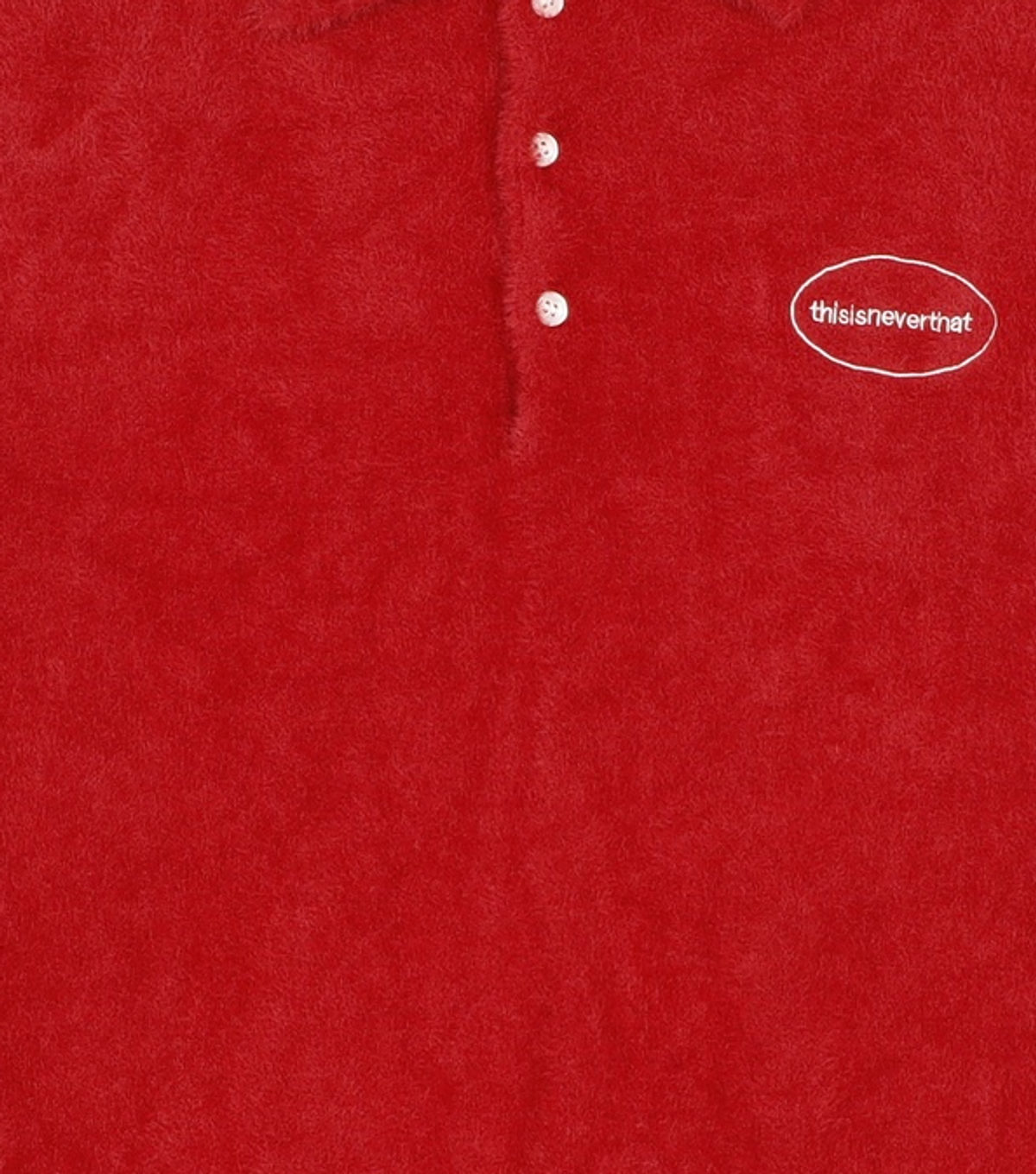 디스이즈네버댓(THISISNEVERTHAT) E/T-Logo Shaggy Polo Red M