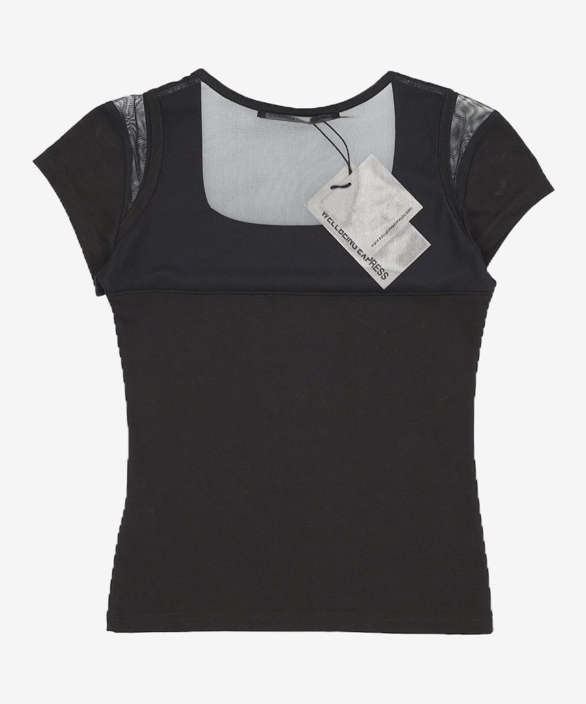 웰빙익스프레스(WELLBEING EXPRESS) Mesh Point Half Sleeve Black S