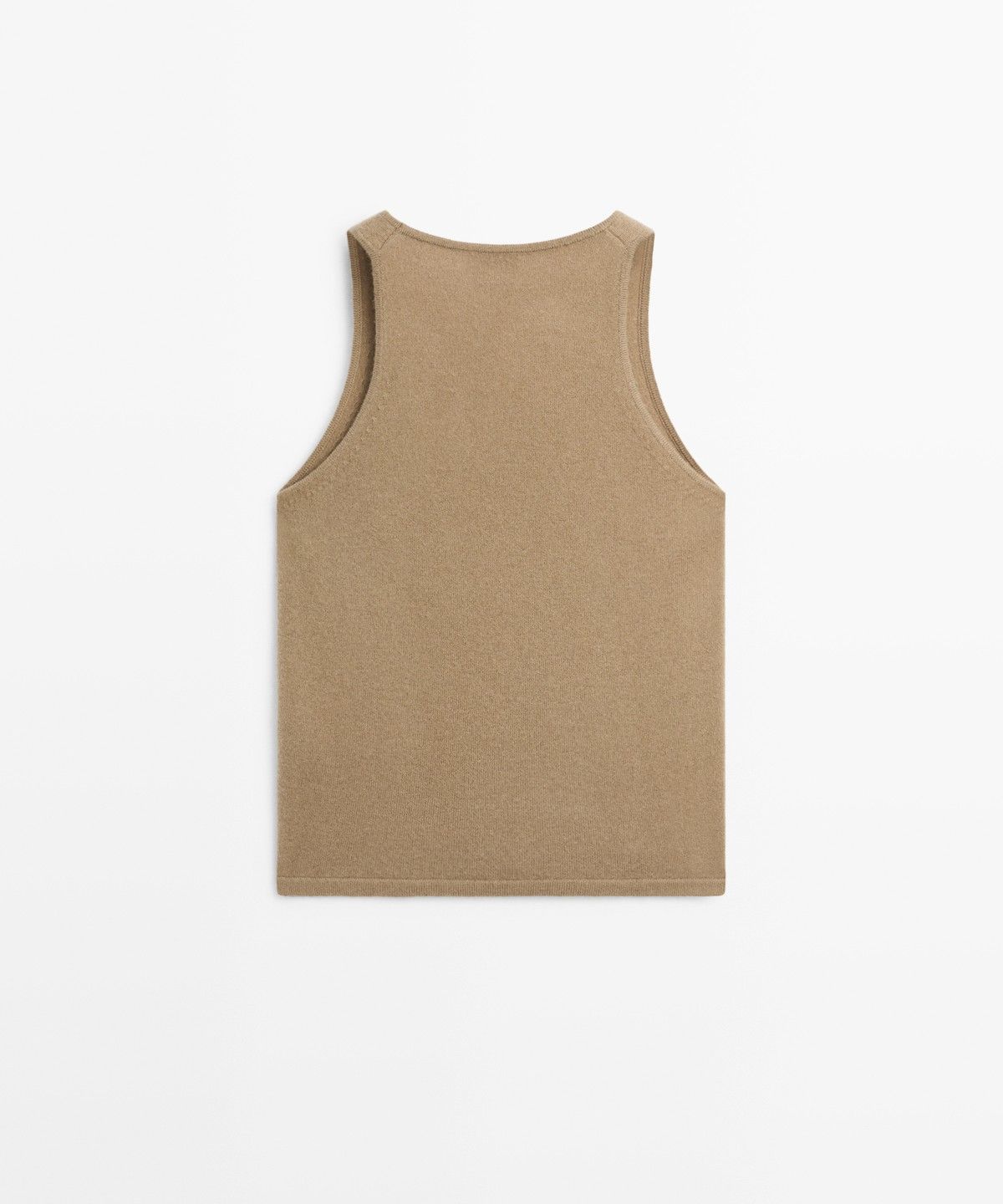 마시모두띠(MASSIMO DUTTI) 울 혼방 라운드 넥 니트 탑