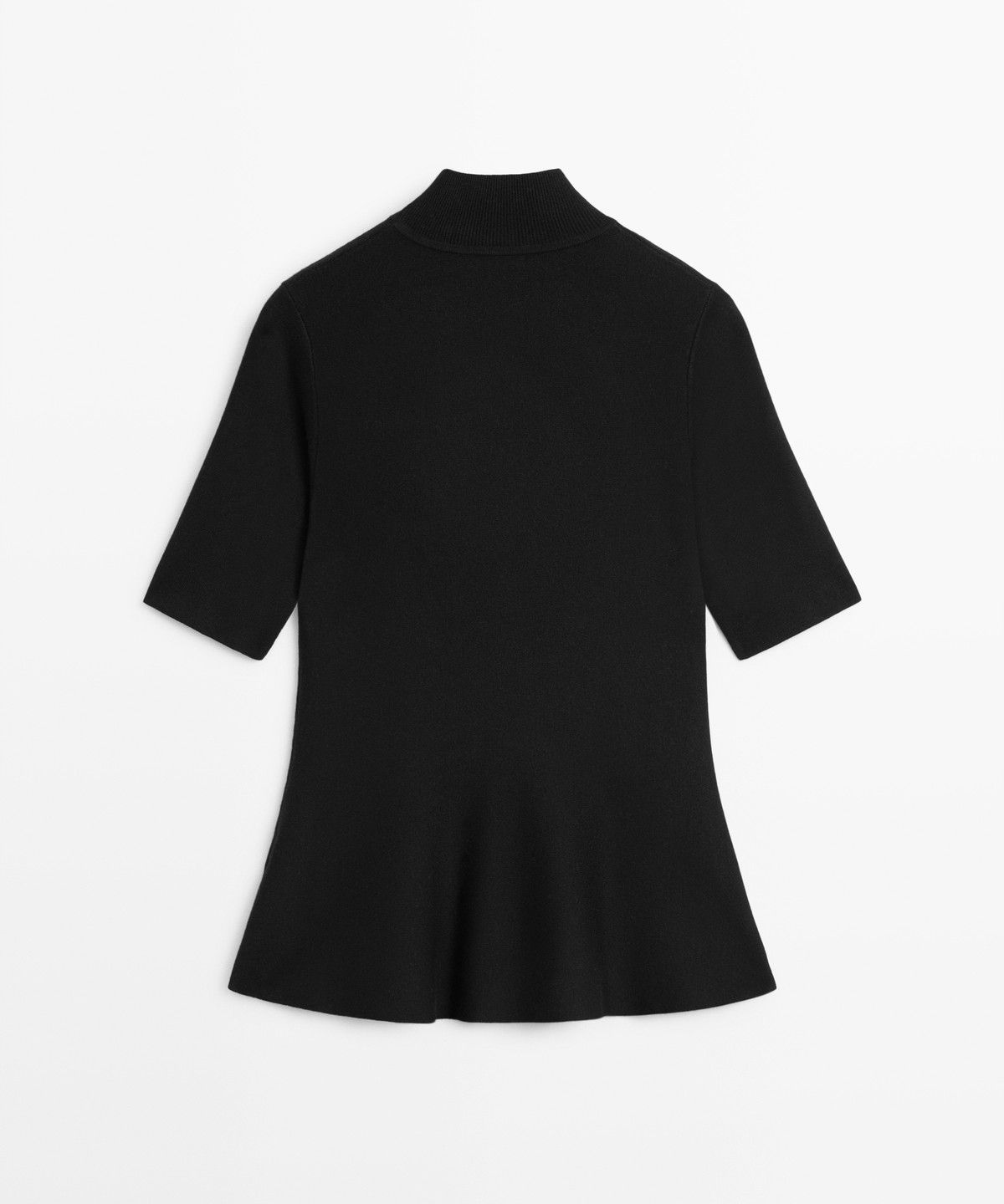 마시모두띠(MASSIMO DUTTI) 페플럼 디테일 니트 탑