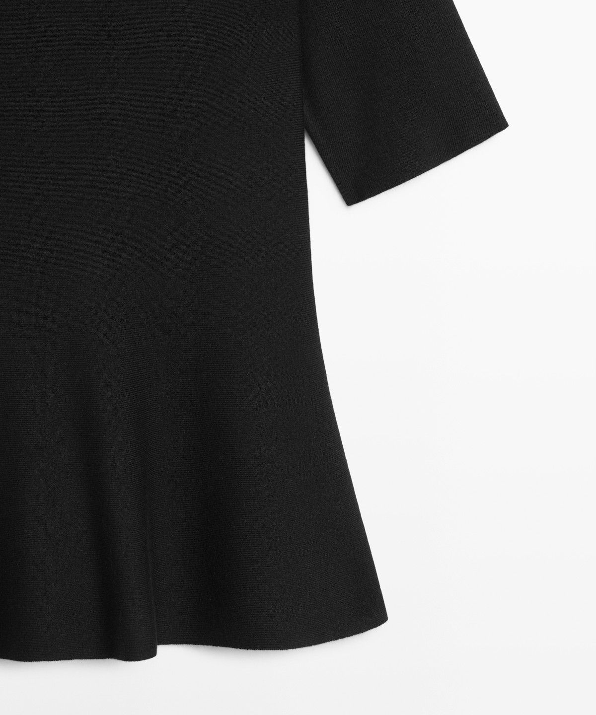마시모두띠(MASSIMO DUTTI) 페플럼 디테일 니트 탑