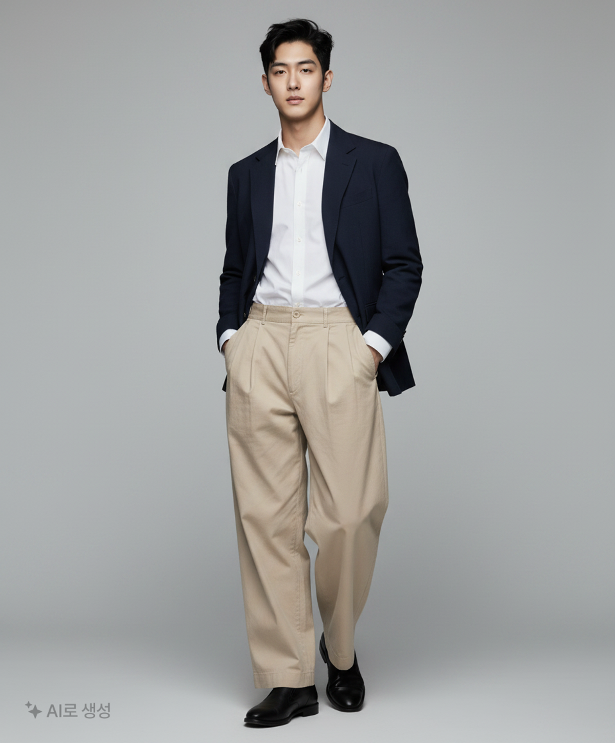 플랙(PLAC) 투 플리츠 치노 팬츠 베이지 S