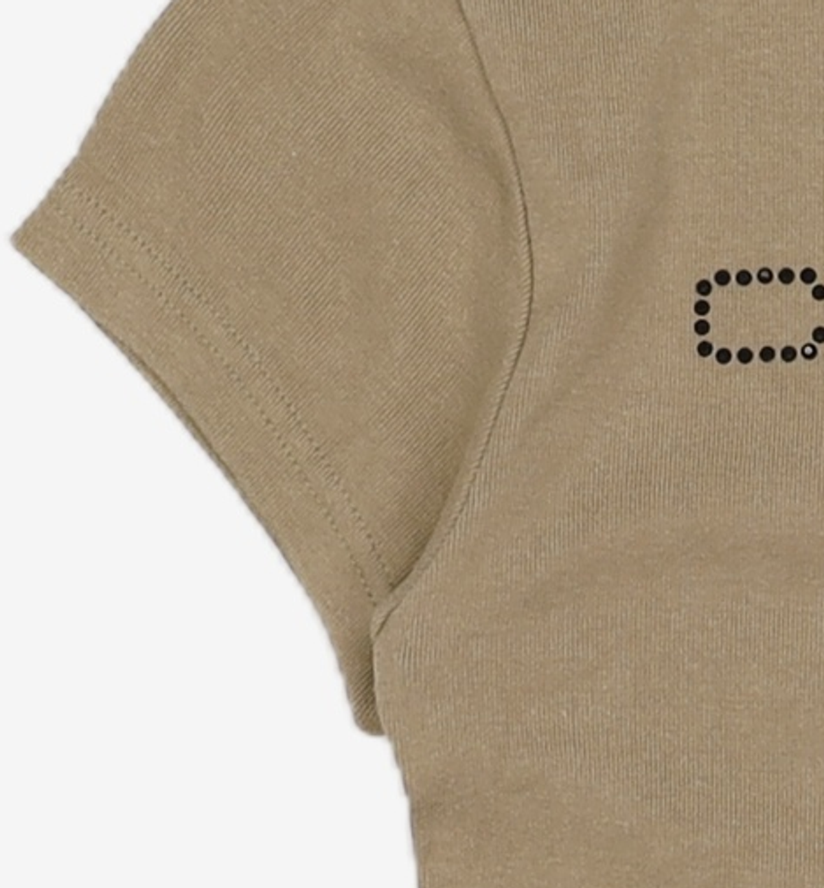 큐리티(CURETTY) C RHINESTONE LOGO T-SHIRT_KHAKI S