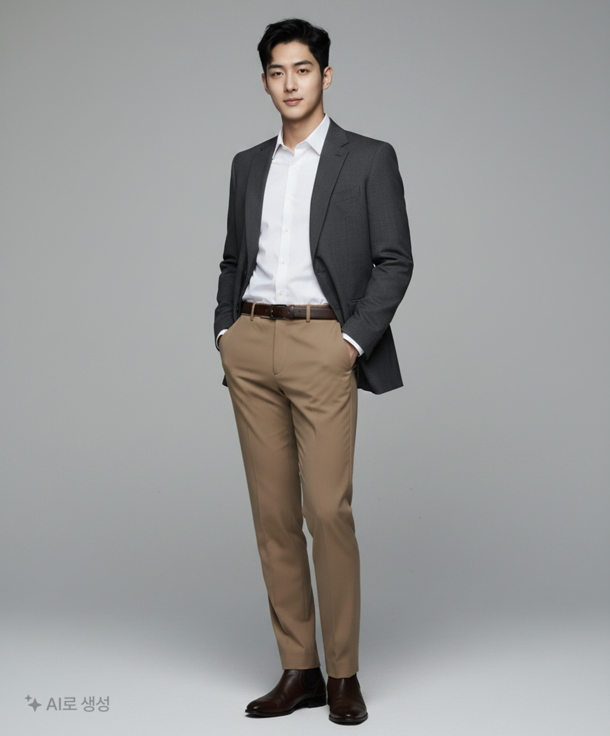 무신사 스탠다드(MUSINSA STANDARD) [쿨탠다드] 릴렉스드 테이퍼드 히든 밴딩 크롭 슬랙스 [더스티 베이지] 78