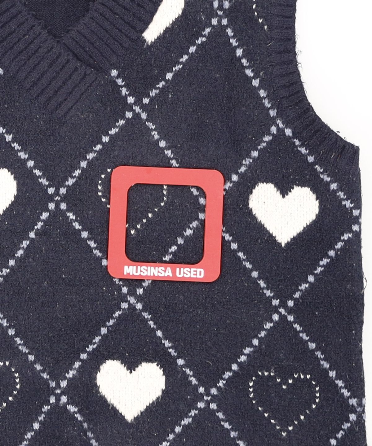오디너리 홀리데이(ORDINARY HOLIDAY) 아가일하트베스트 ARGYLE HEART VEST FREE