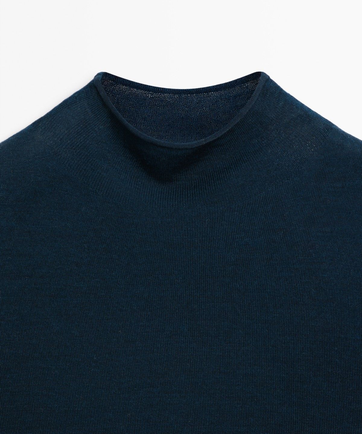 마시모두띠(MASSIMO DUTTI) 100% 울 퍼킨스 넥 니트 탑