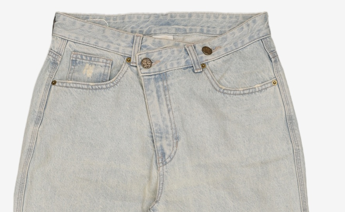 샌드 사운드(SAND SOUND) Cross Button Denim Pants - Sky Blue M