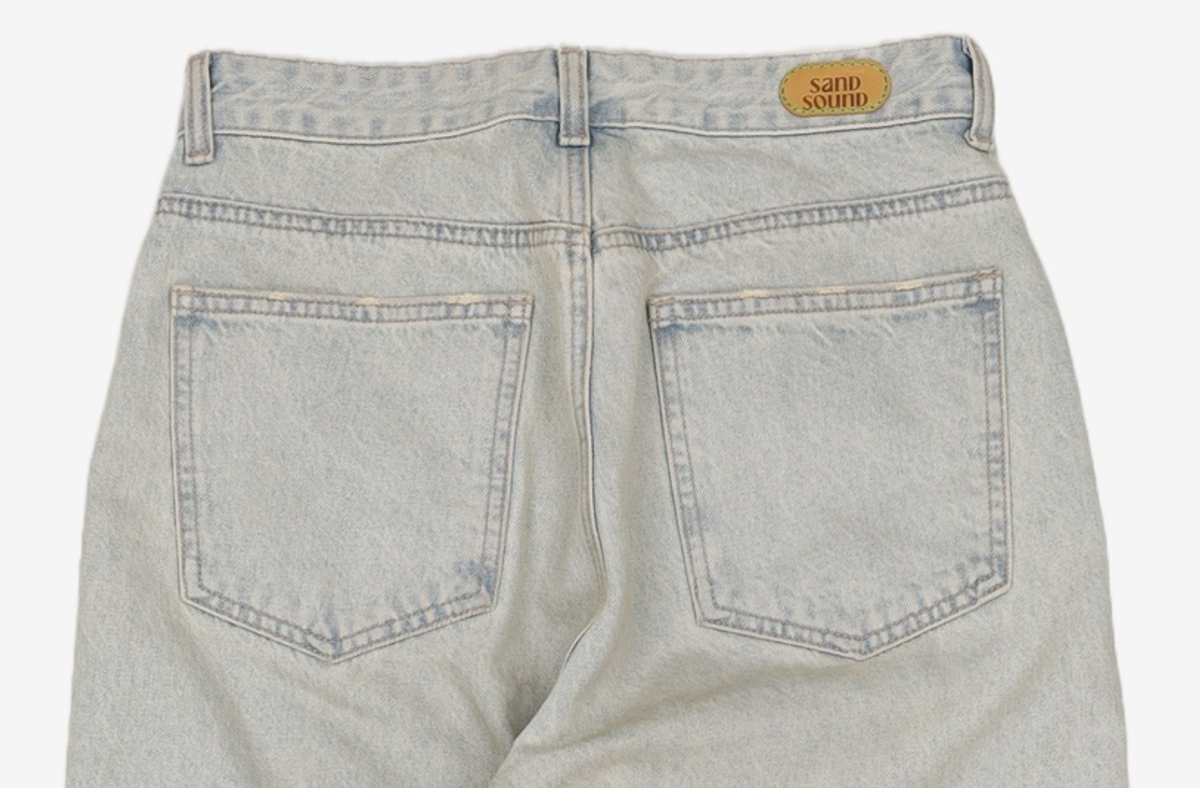 샌드 사운드(SAND SOUND) Cross Button Denim Pants - Sky Blue M